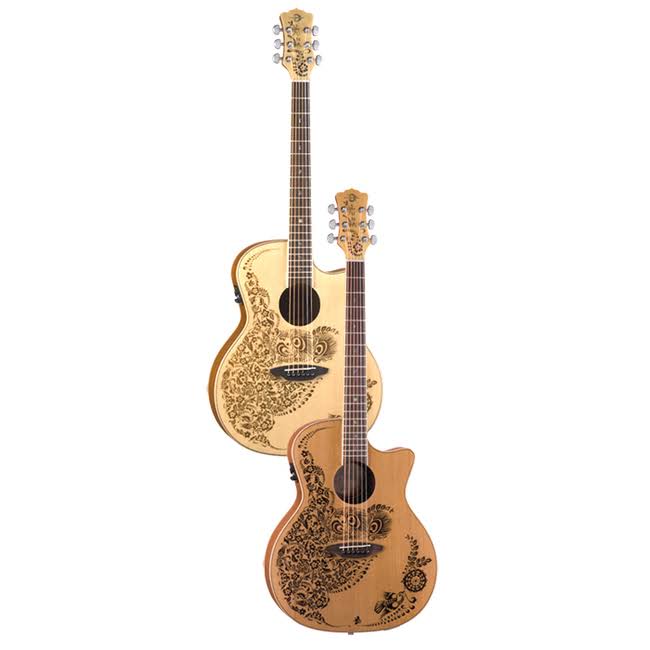 Luna Henna Oasis Select Spruce Acoustic-Electric E8TOIYRO_DFKCC