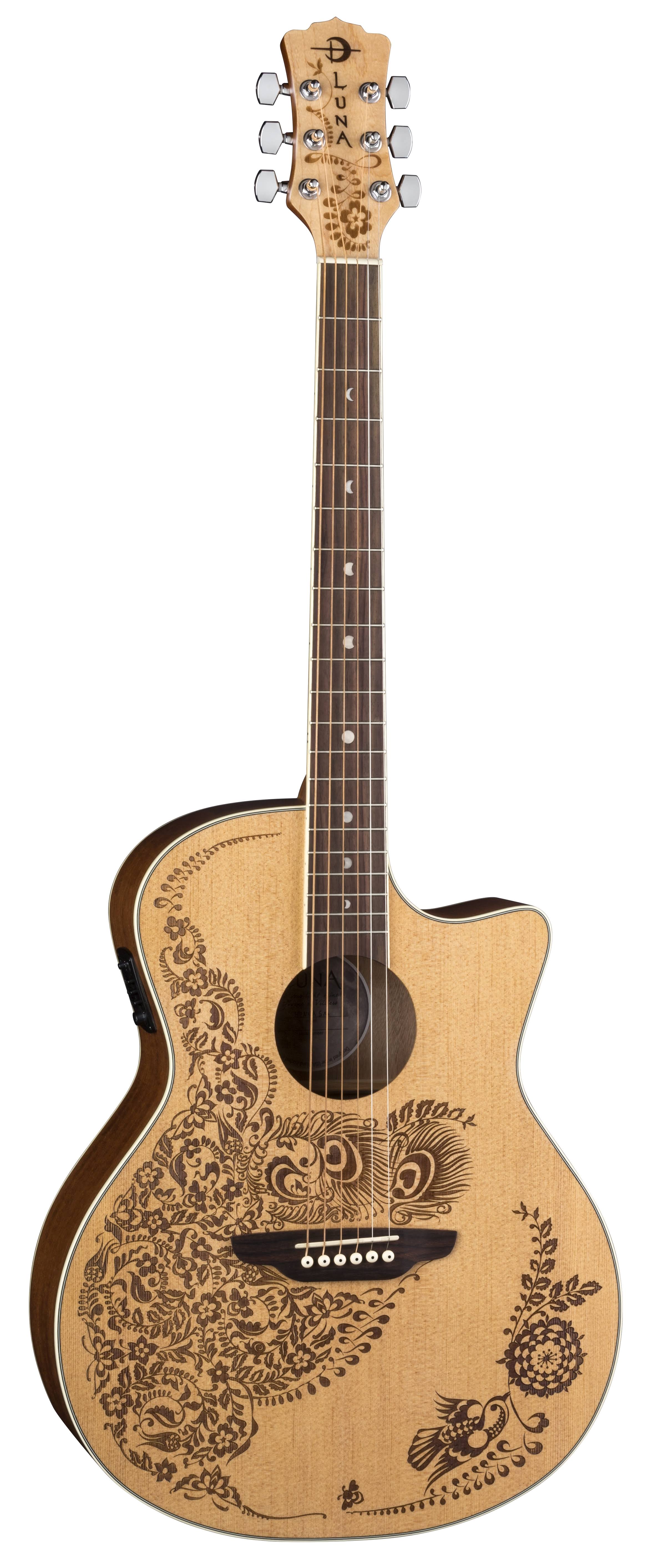 Luna Henna Oasis Select Spruce Acoustic-Electric E8TOIYRO_DFKCC