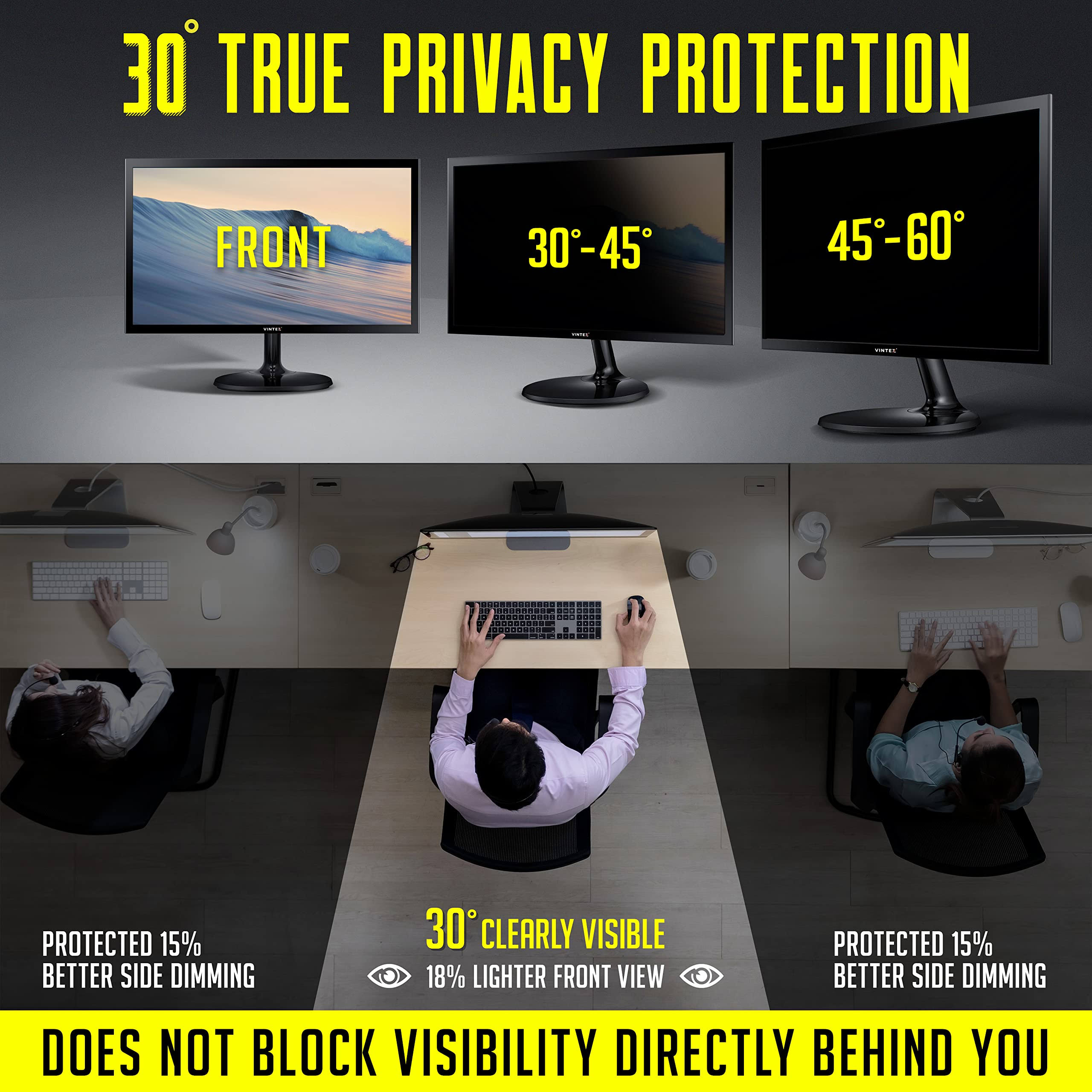 24 Inch 16:10 Aspect Ratio Computer Privacy Screen Filter For Widescreen UTO7HEWL_UFLWN