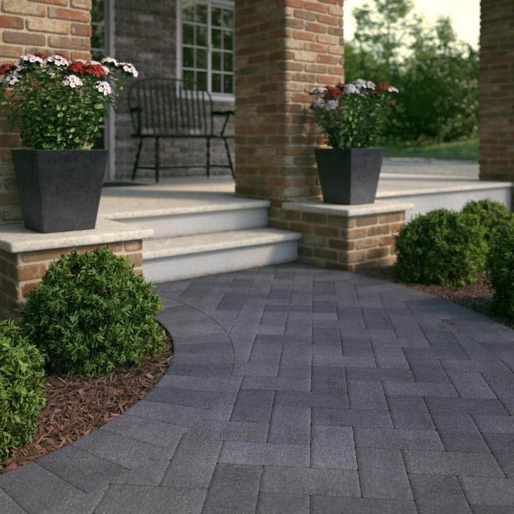 Pavestone Holland 45 Mm 7.87 In. X 3.94 W 1.77 Charcoal Sq. JZFREGSQ_AHXEM