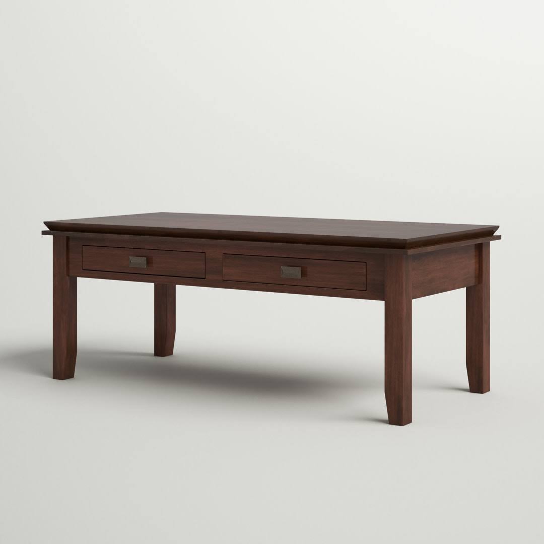 Amarissa Solid Wood Coffee Table With Storage Lark Manor Color: Russet RQGTM1WZ_LEVXD