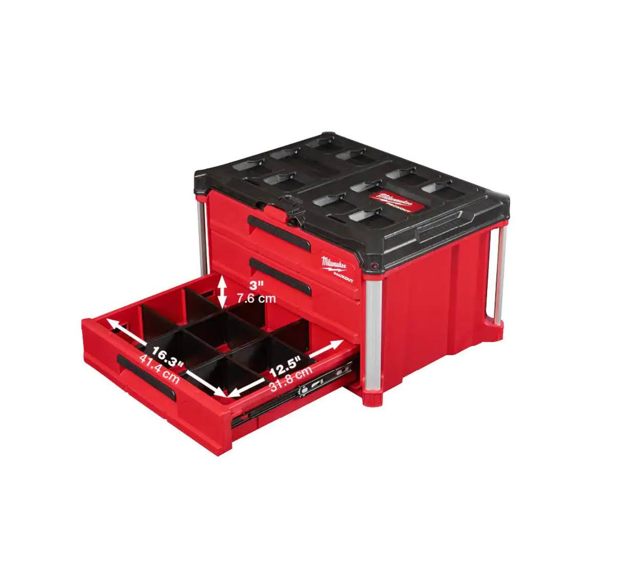 Milwaukee 48-22-8426-8443 Packout 22 In. Rolling Tool Box And 22 In. 3-BG3XMDYD_D0QS1