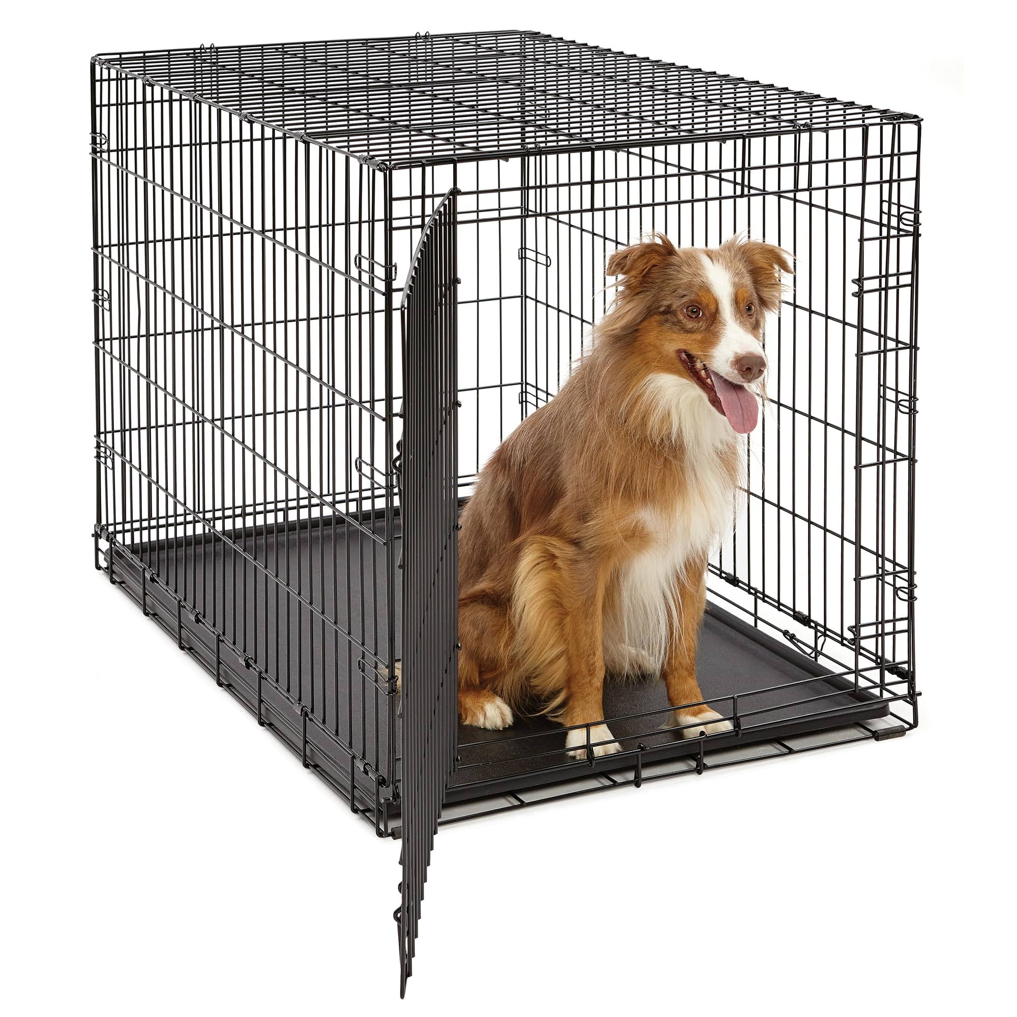 Midwest 42 Inch Life Stages Single Door Dog Crate, Black. 4QKSIV3V_4DTYD