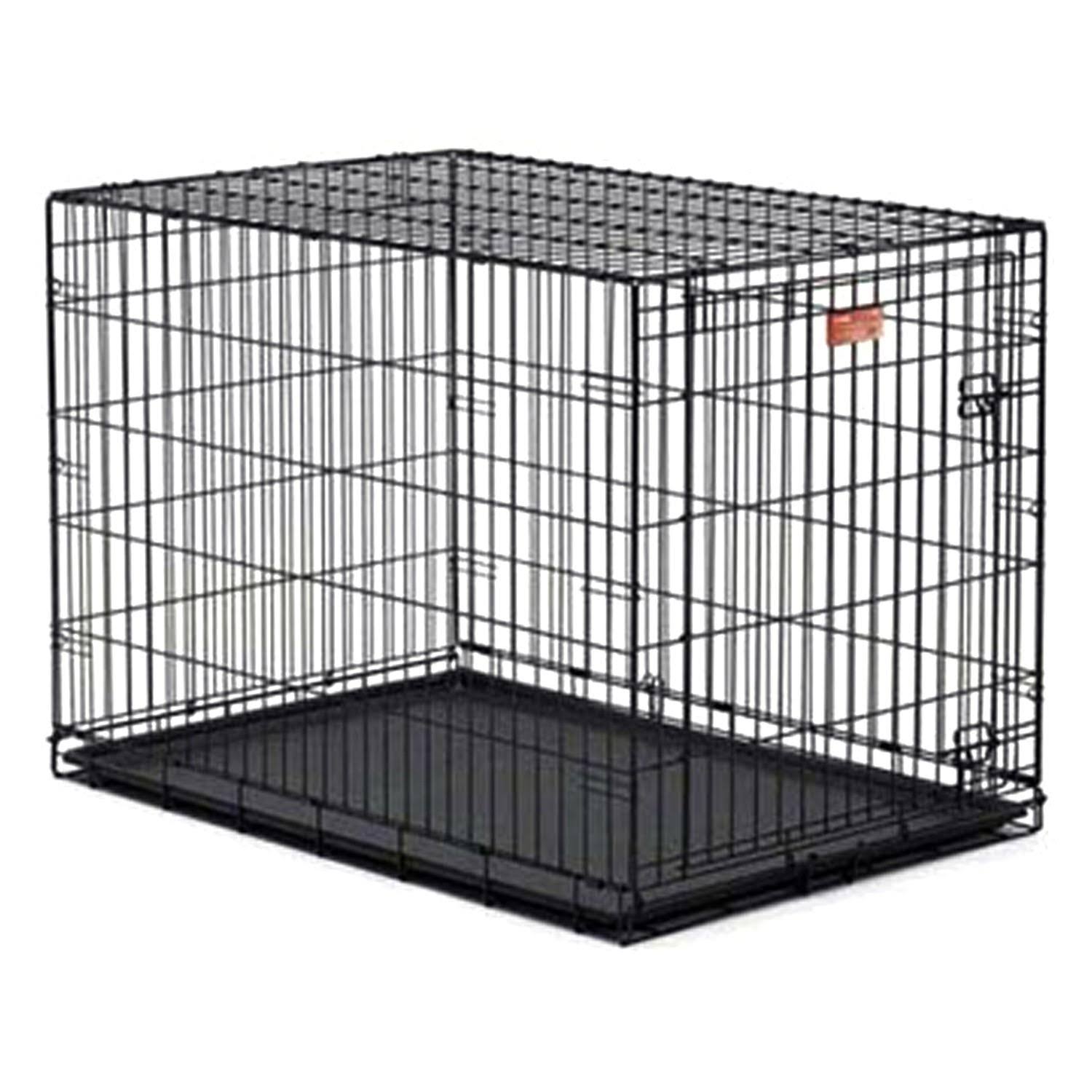 Midwest 42 Inch Life Stages Single Door Dog Crate, Black. 4QKSIV3V_4DTYD