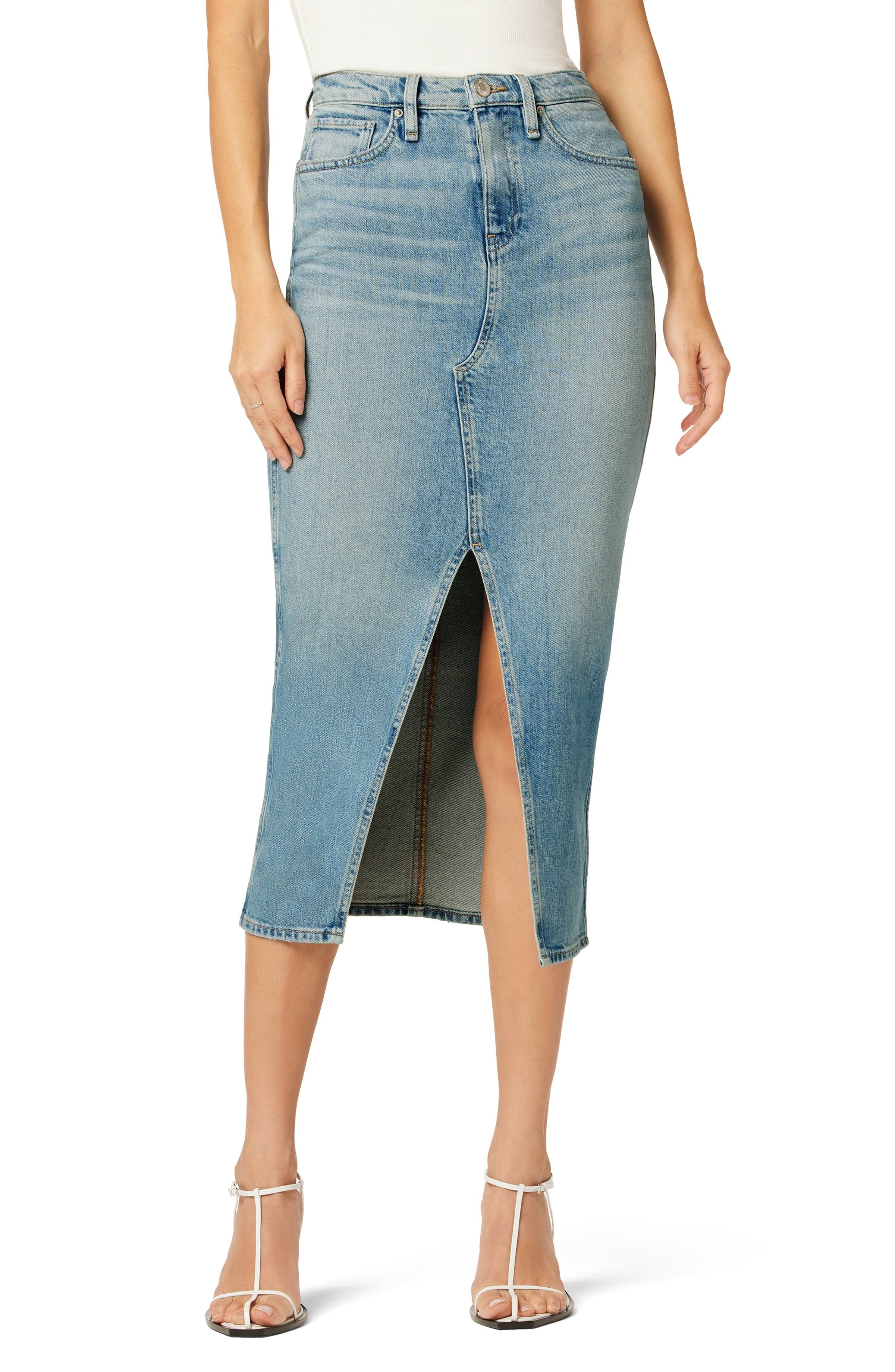 Hudson Jeans Reconstructed Skirt - Offshore - Blue - YI4MPTSB_DLWUF