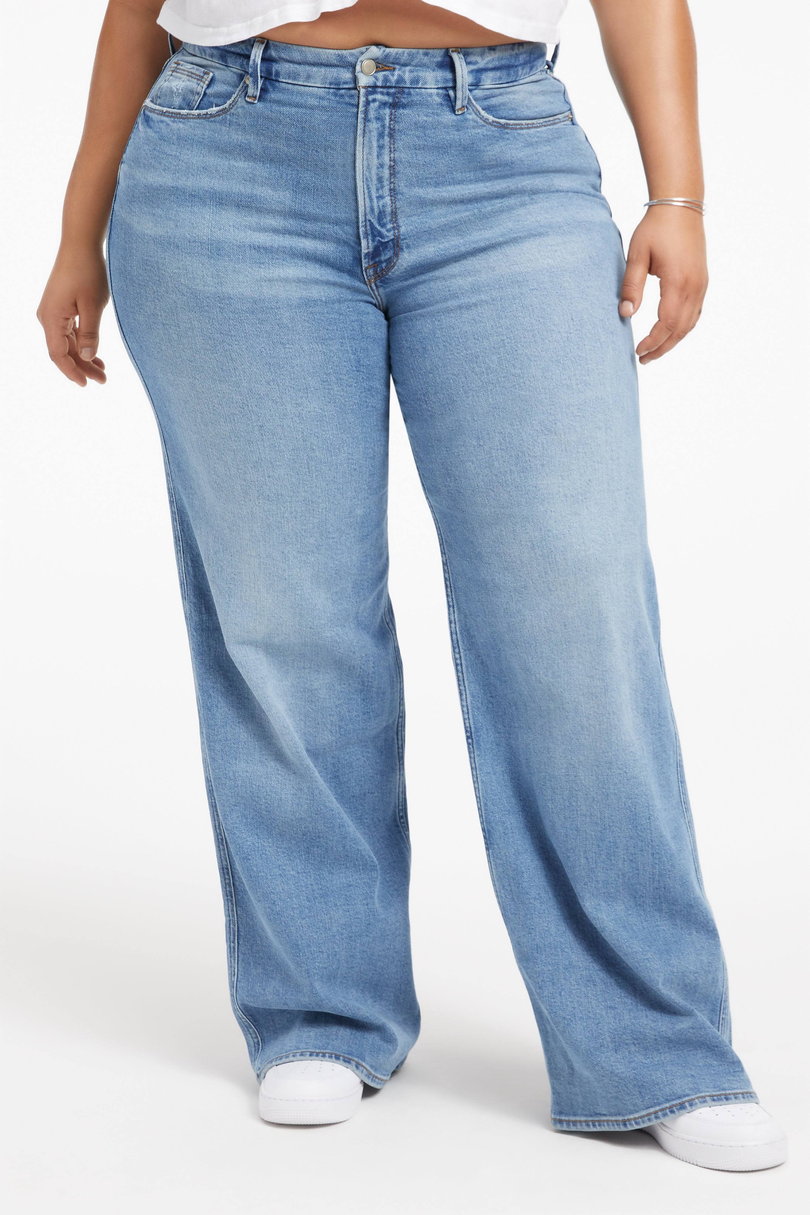 Good American Good Skate Wide Leg Jeans In Indigo208 At ZKW2V22V_8STI6