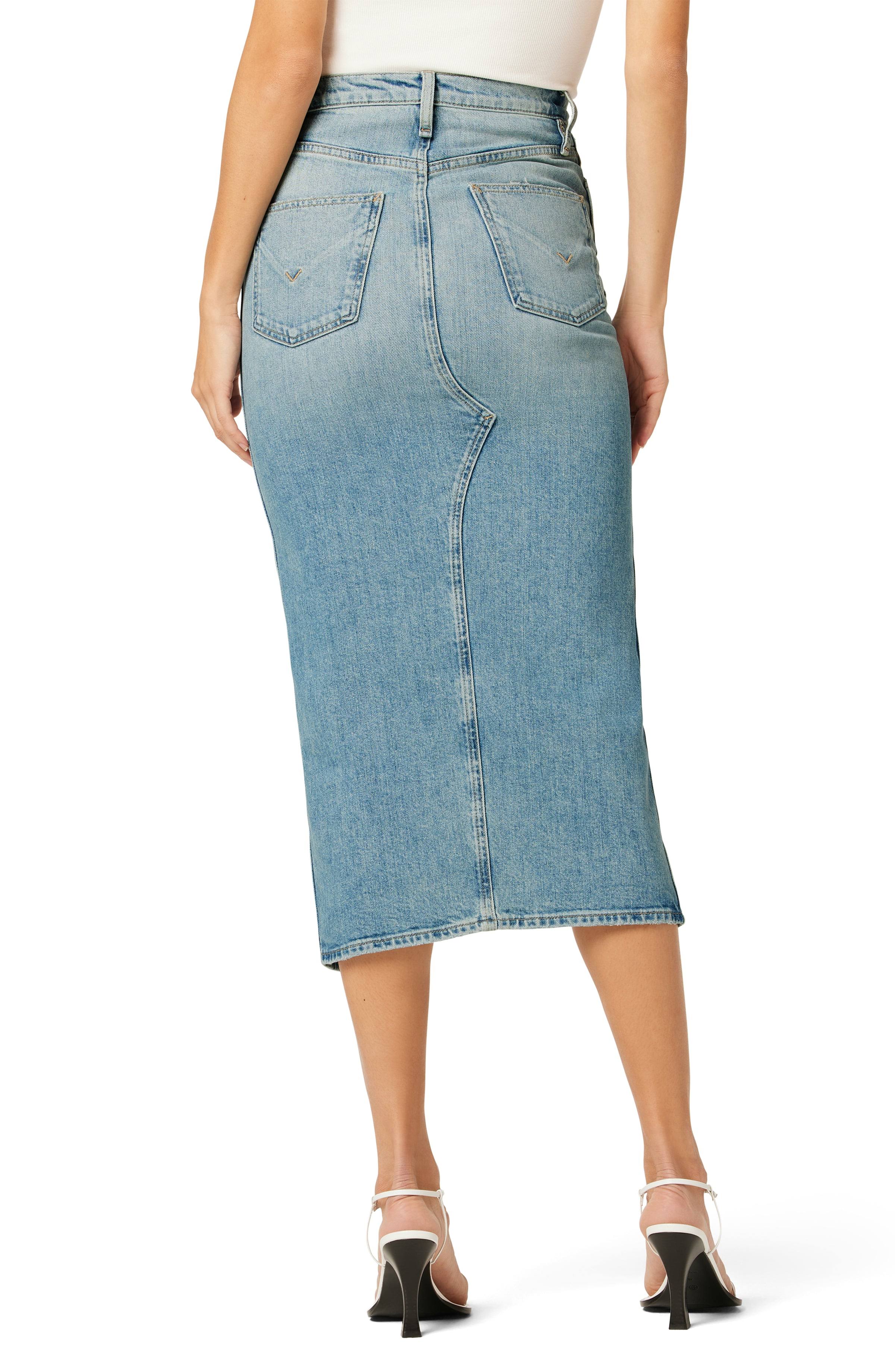 Hudson Jeans Reconstructed Skirt - Offshore - Blue - YI4MPTSB_DLWUF