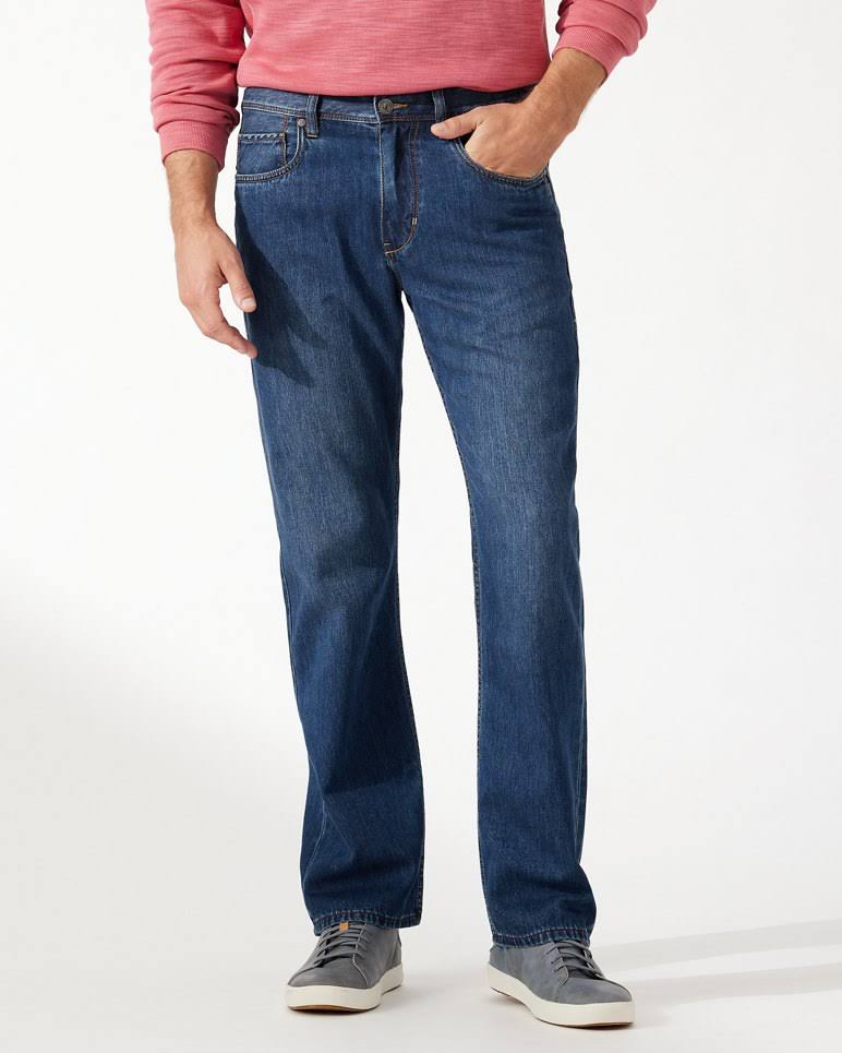 Tommy Bahama Men's Cayman Island Relaxed Fit Jeans - Indigo Wash - Size 44 X GAFY2LKI_TPHJP