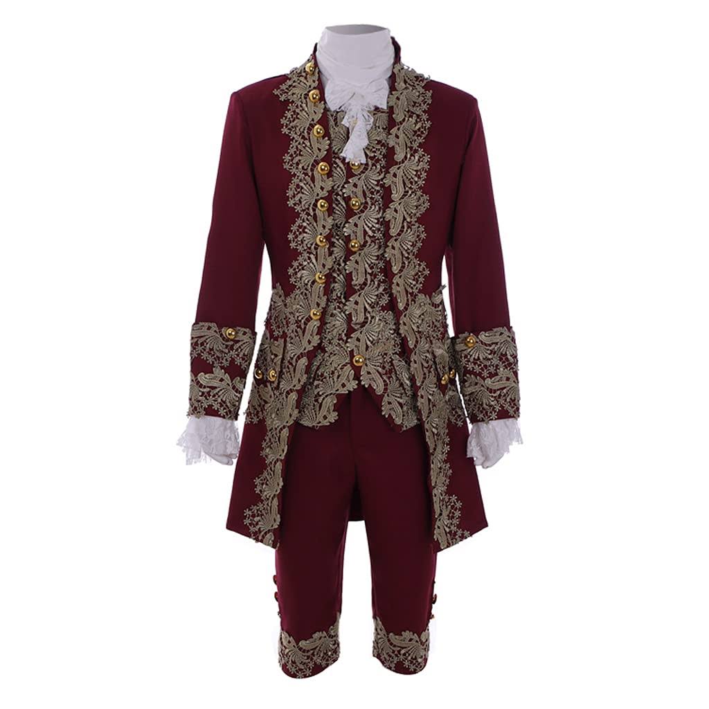 1791'S Lady Men's Victorian Fancy Outfit 18th Century Regency Tailcoat Vest Halloween FHHTPUYL_0IXLM