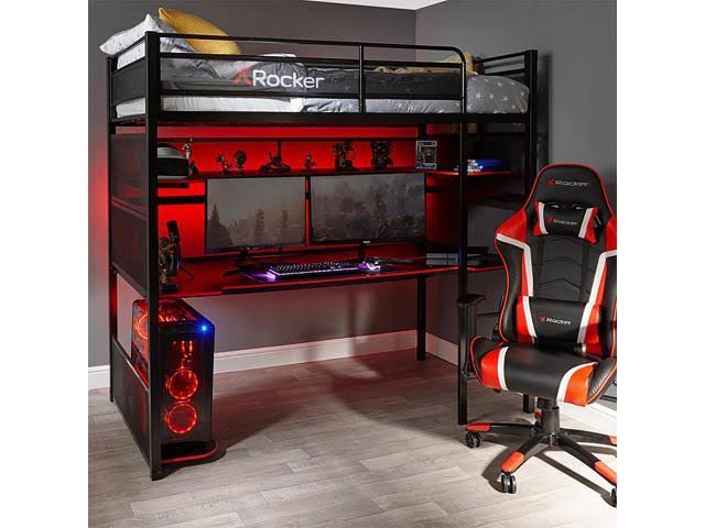 X Rocker - Battlebunk Gaming Bunk Bed With Desk - 83HBYURL_5RNCZ
