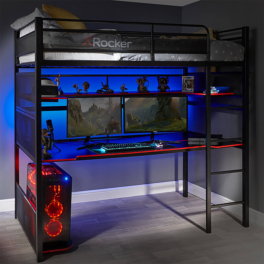 X Rocker - Battlebunk Gaming Bunk Bed With Desk - 83HBYURL_5RNCZ
