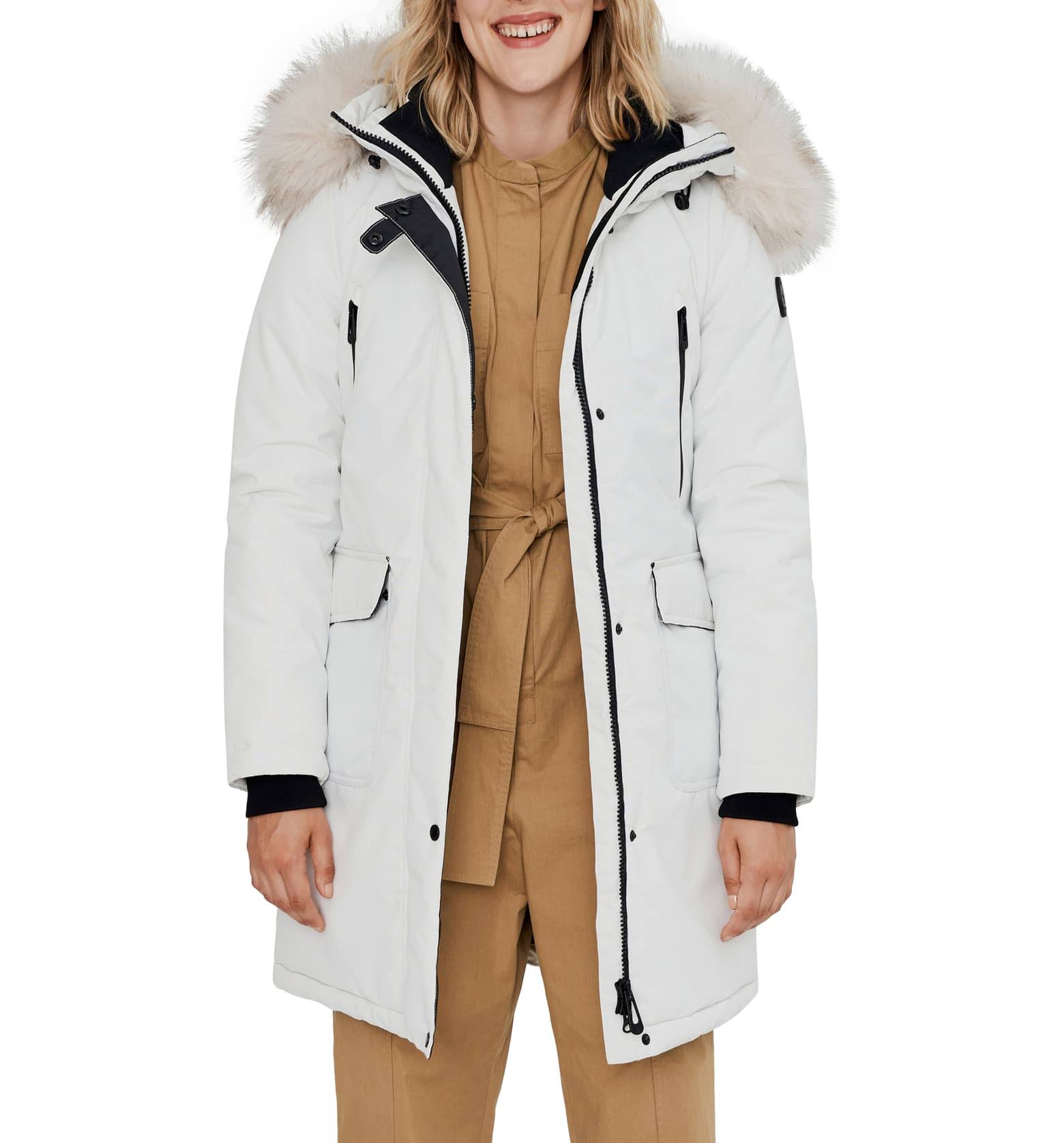 Women's Noize Parka With Faux Fur Hood, Size Medium - 48VNMNR6_XEANB