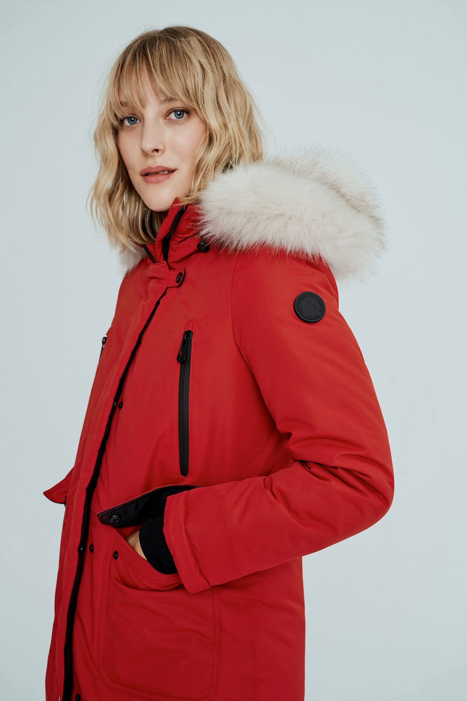 Women's Noize Parka With Faux Fur Hood, Size Medium - 48VNMNR6_XEANB