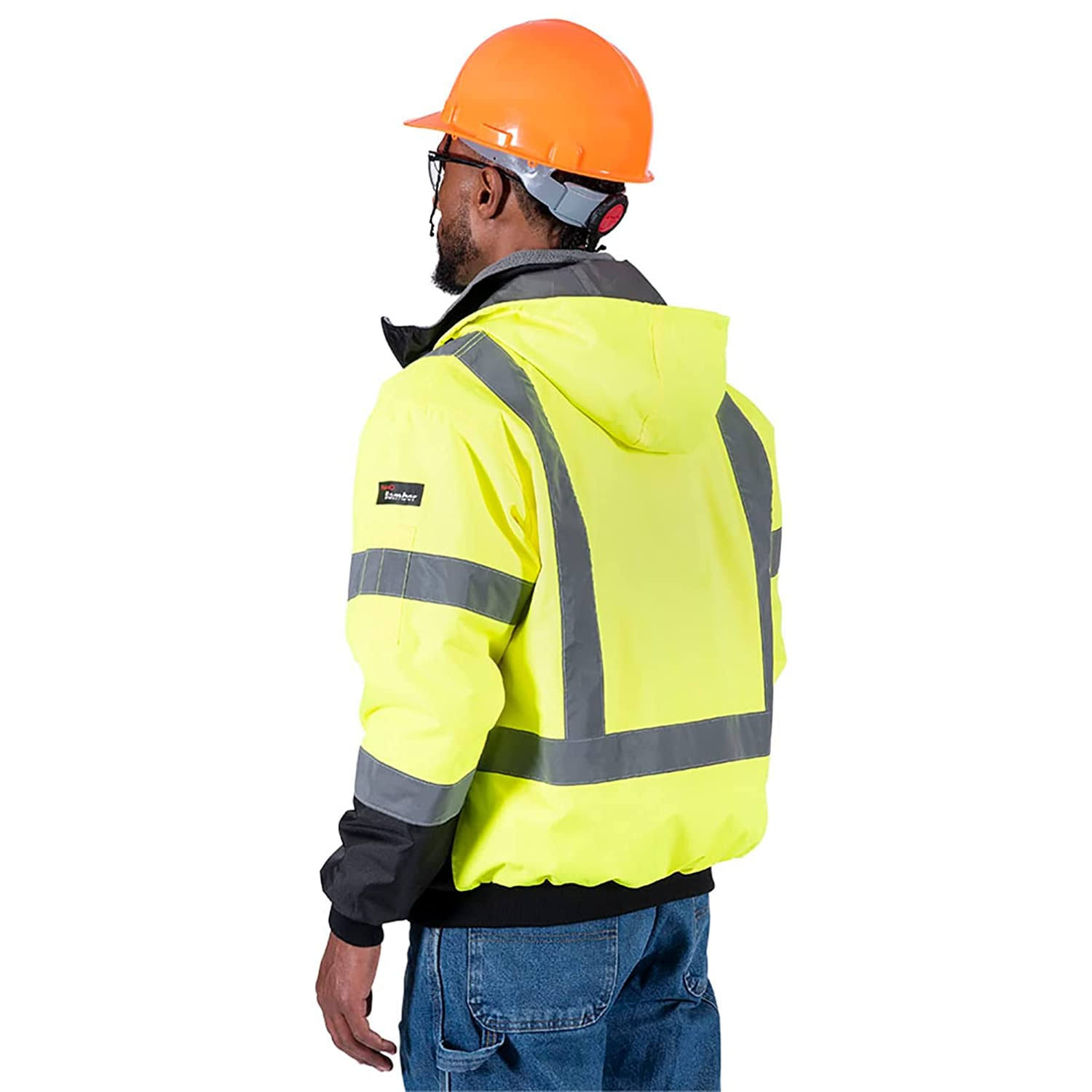 Pioneer Safety V1210160u-M - Hi Vis Heated Bomber Jacket Yellow, OMFCXXVO_9P1RM