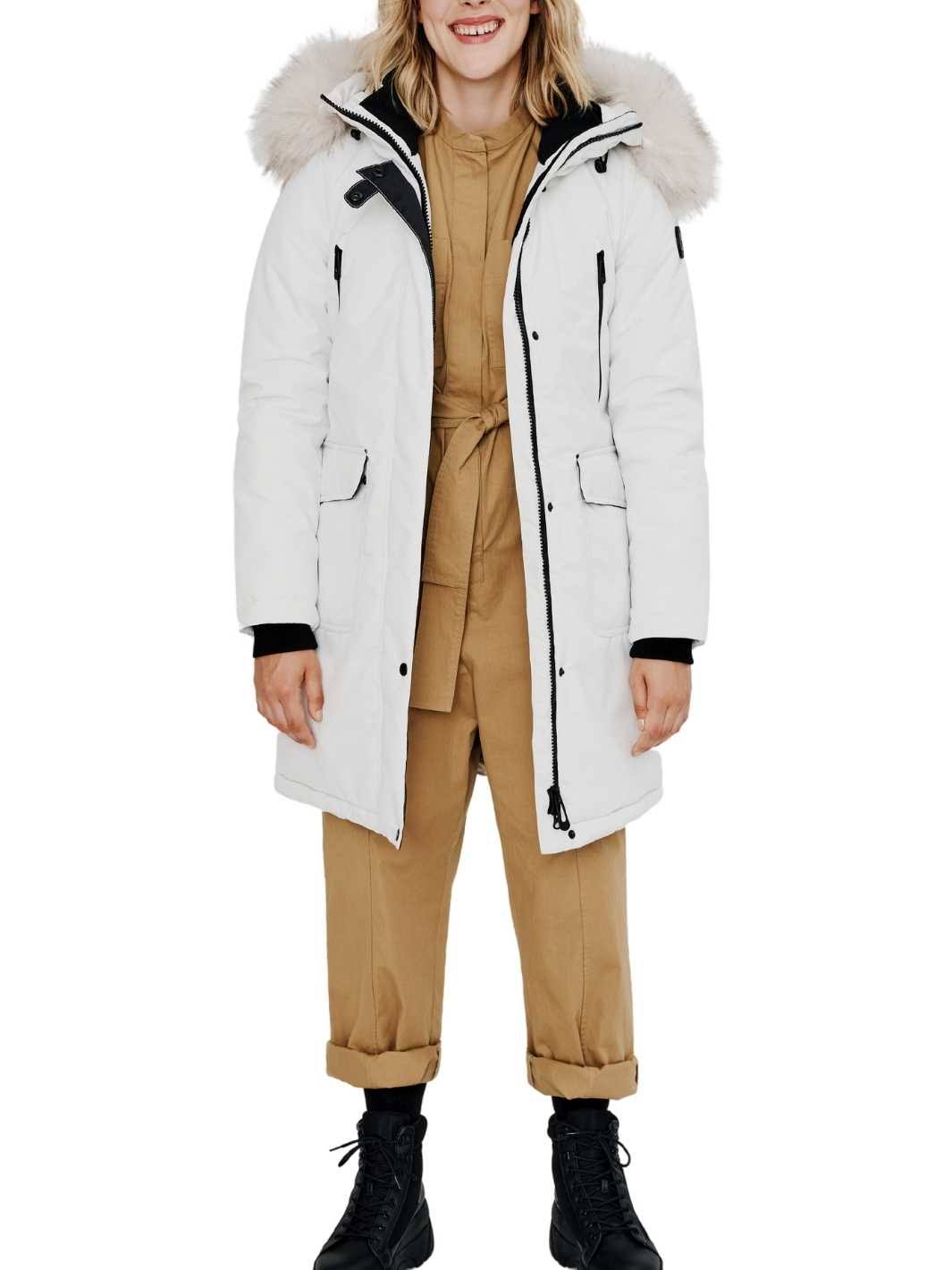 Women's Noize Parka With Faux Fur Hood, Size Medium - 48VNMNR6_XEANB