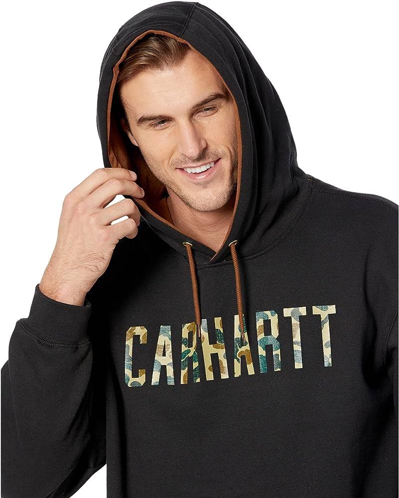 Carhartt Men's Loose Fit Midweight Camo Logo Graphic Sweatshirt - Black - NS0A8KV9_OJ51E