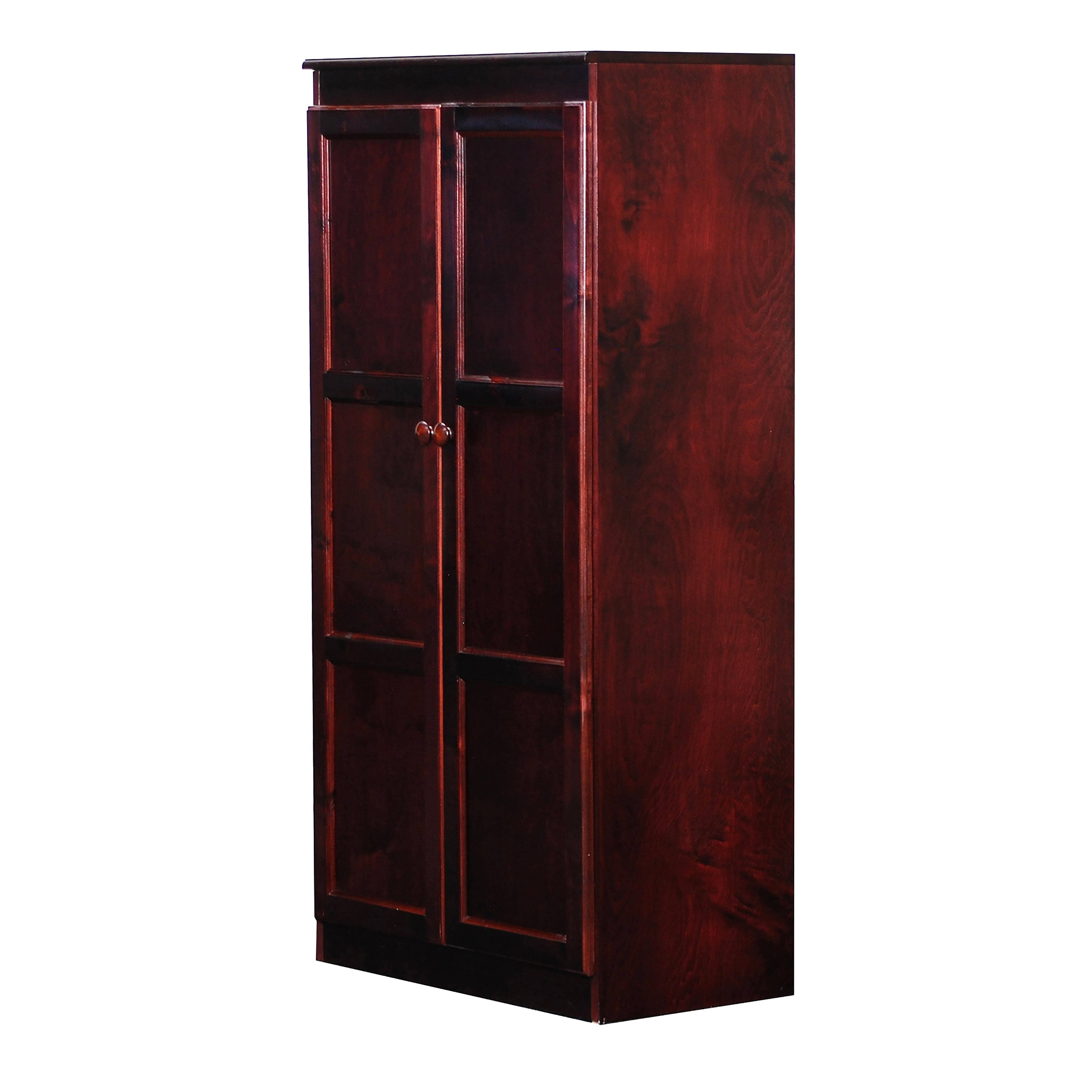 Concepts In Wood Multi-Use Storage Cabinet, 4 Shelves, Cherry FTV1PJHD_8VFDR