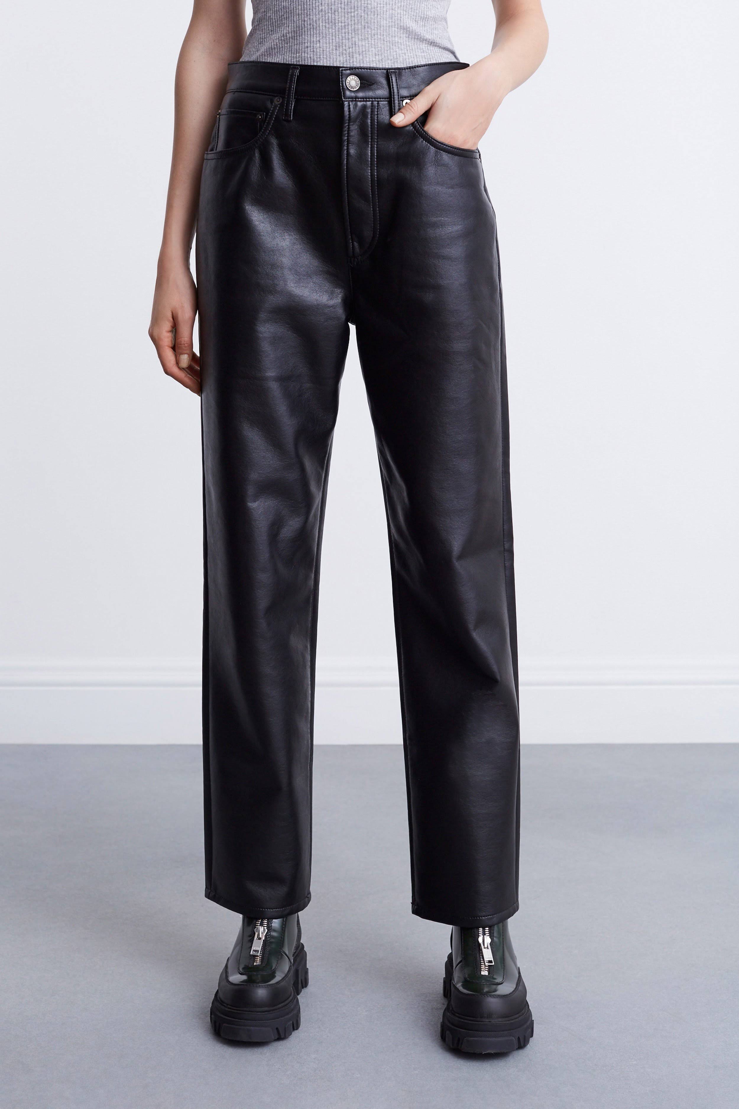 Agolde White Recycled Leather 90s Pinch Waist VPCCTOYL_RD6HX