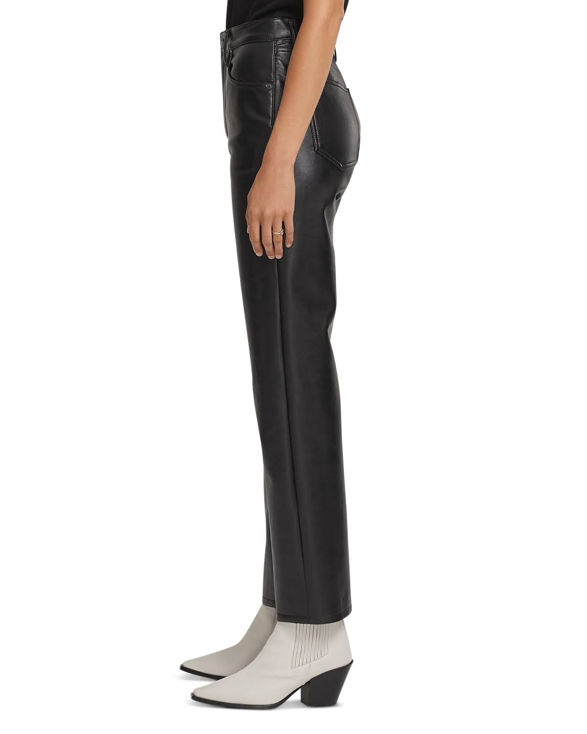 Agolde White Recycled Leather 90s Pinch Waist VPCCTOYL_RD6HX