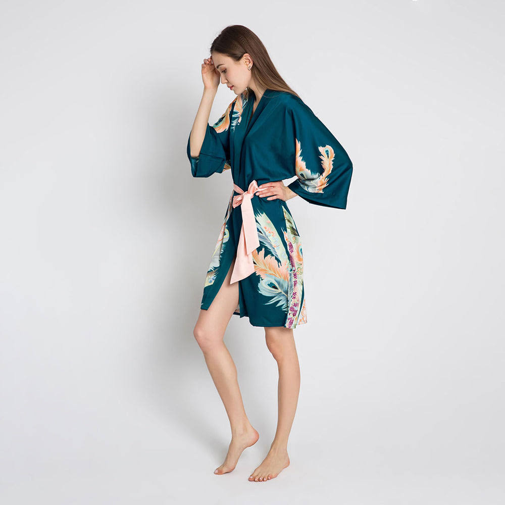 Peacock Feather Kimono BMEQB7T7_YXIGP