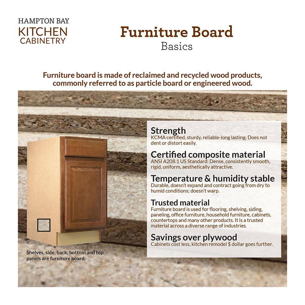Hampton Bay Kdb36-Sw Assembled 36x34.5x24 In. Pots And Pans Drawer Base Kitchen Cabinet In Satin 8DT6V9NX_L3N6T