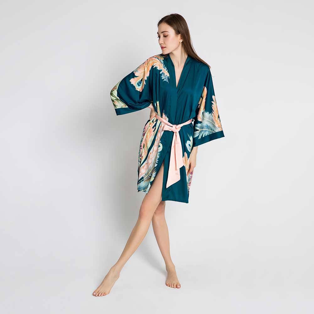 Peacock Feather Kimono BMEQB7T7_YXIGP