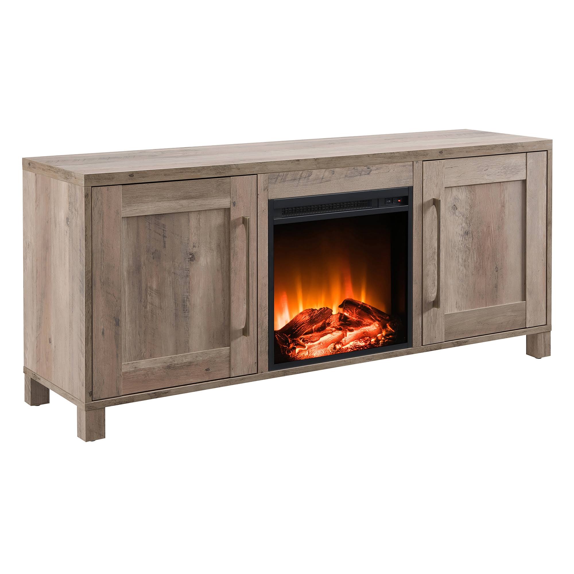 Chabot Tv Stand With Log Fireplace - 58 - Gray 4FNQ4ZYF_UTZMD