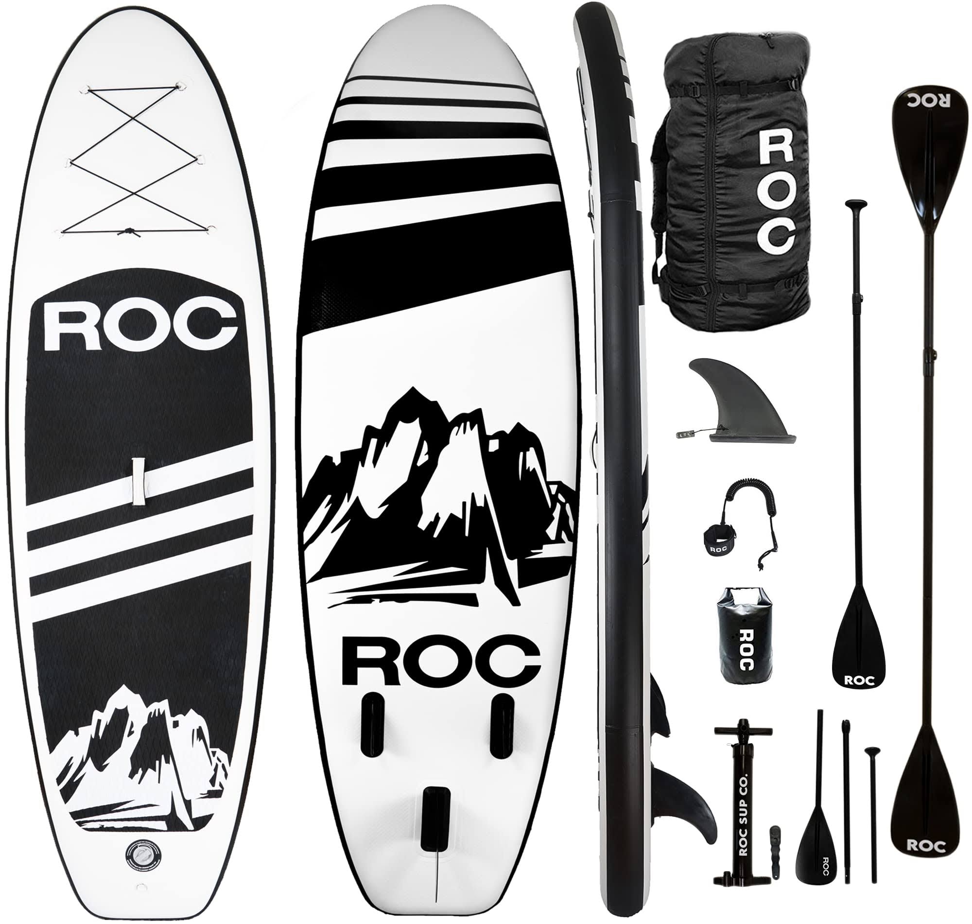 Roc Inflatable Stand Up Paddle Boards With Premium Sup Paddle Board Accessories, Wide Stable Design, Non-Slip Comfort Deck For Youth & BBLPBZE5_YHODN