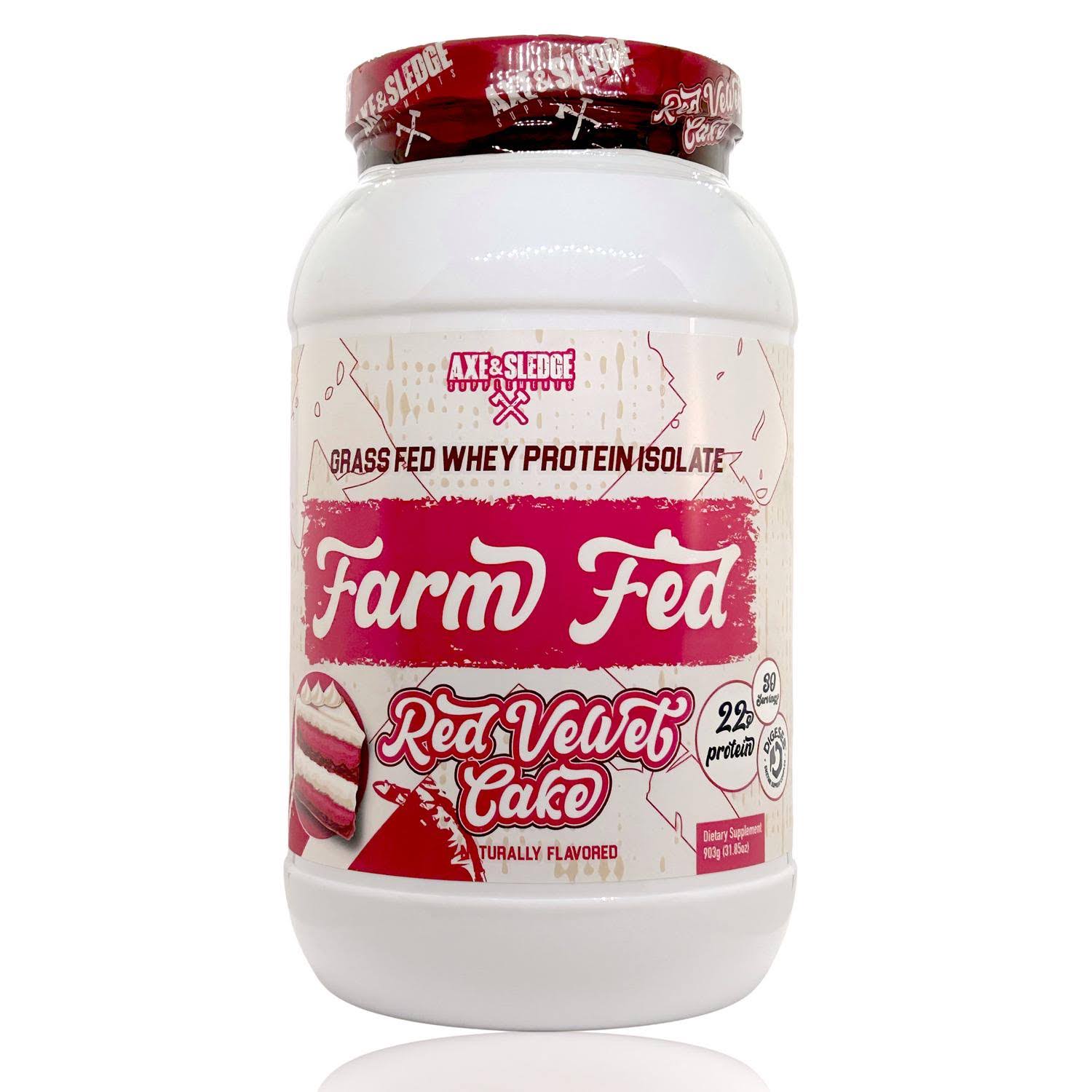 Axe & Sledge Farm Fed Grass Fed Whey Protein Isolate 30 Servings / Dippin' Dots Strawberry Ice 9MQACQHH_LA2LX