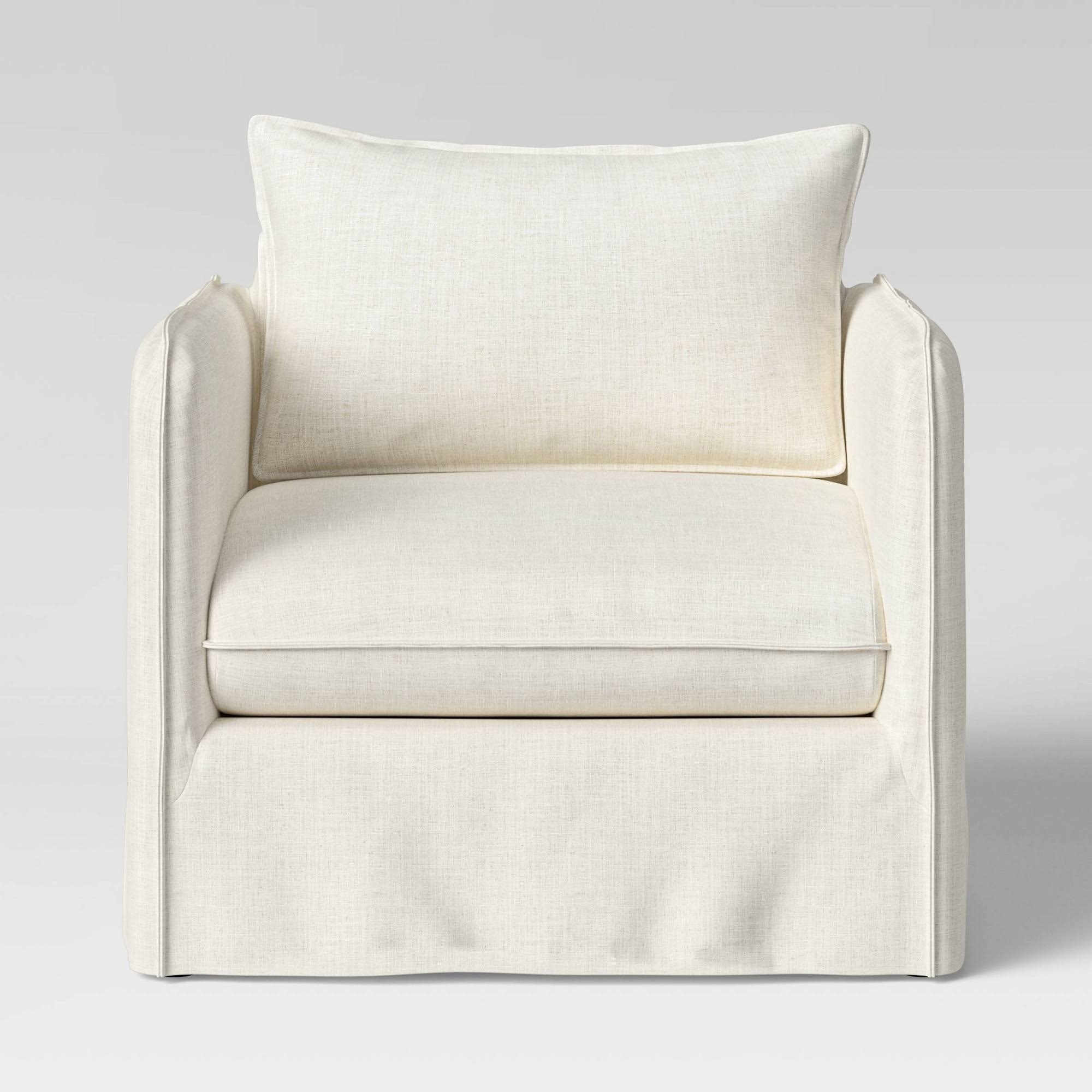 Berea Slouchy Lounge Chair With French Seams Linen - TYX1I11H_K78WV