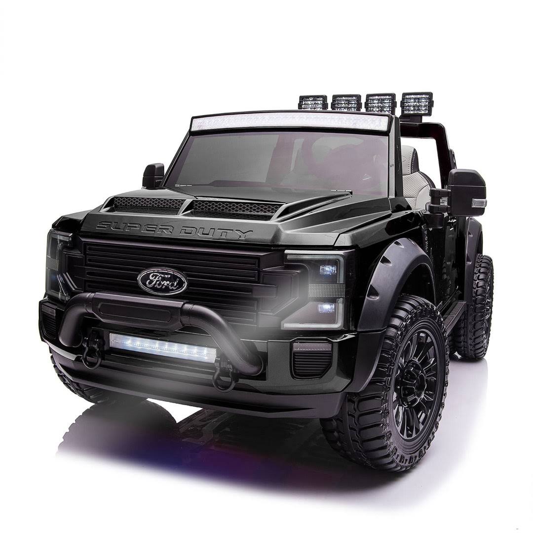 Ford F450 Two (2) Seater Ride On Kids Car 24v Truck W/ Remote, 3 Speeds, Leather Seat, Mp3 Music By Bluetooth, Fm Radio, Rubber Tires, Size: OWWXEBFA_Y9ATB