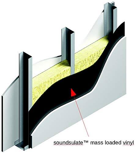 Soundsulate 2 Lb Mass Loaded Vinyl Soundproofing, 4' X 15', 60 Sf TOYRQFBR_Y4TTF