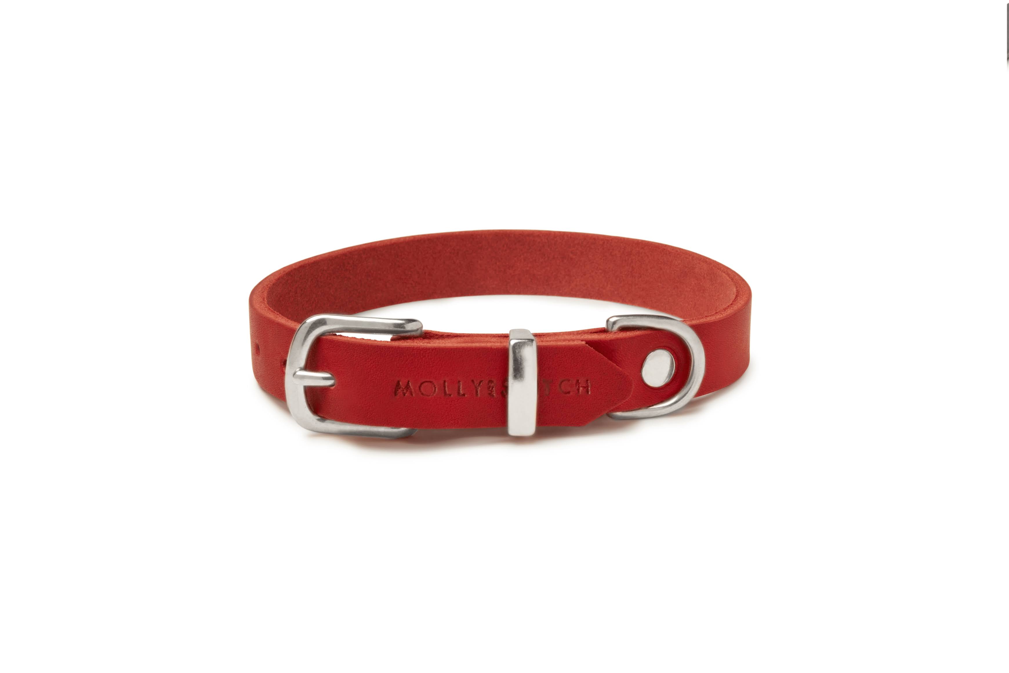 Molly And Stitch Us | Butter Leather Dog Collar - Forest Green, Brass / F388MO6O_CEGE1