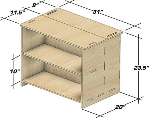 Bush Acres Montessori With Hidden Storage - Montessori Wooden Furniture – Nursery Gift – LWOXKOTB_087WB