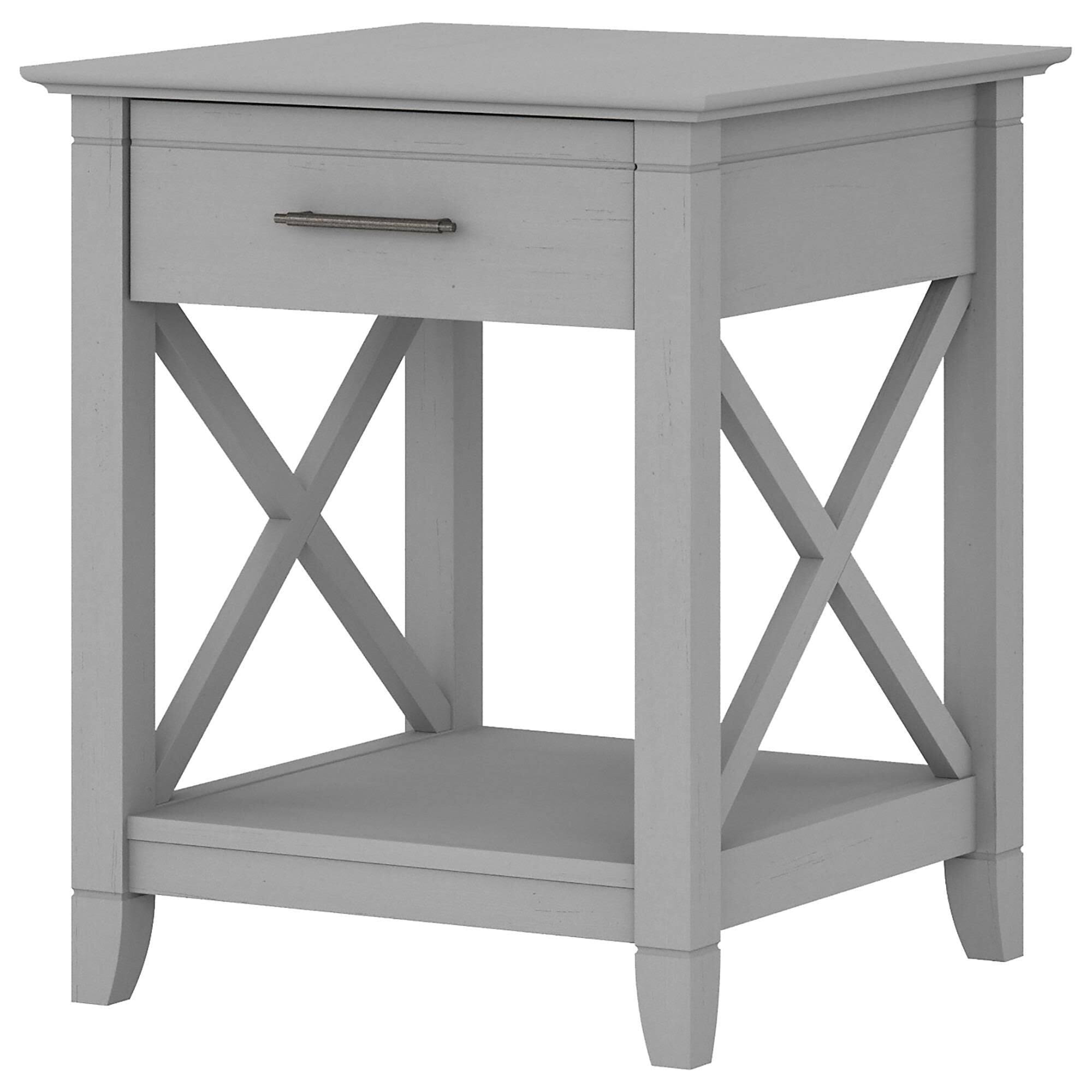Bush Furniture Key West End Table With Storage Washed TORRTMLQ_MWVX1