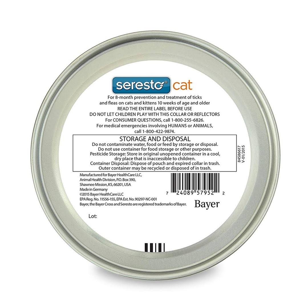 Seresto Flea And Tick Prevention Collar For Cats, 8 Month Flea And Tick Prevention, Size: Cat, 15- GG1UIW6N_HCLH0