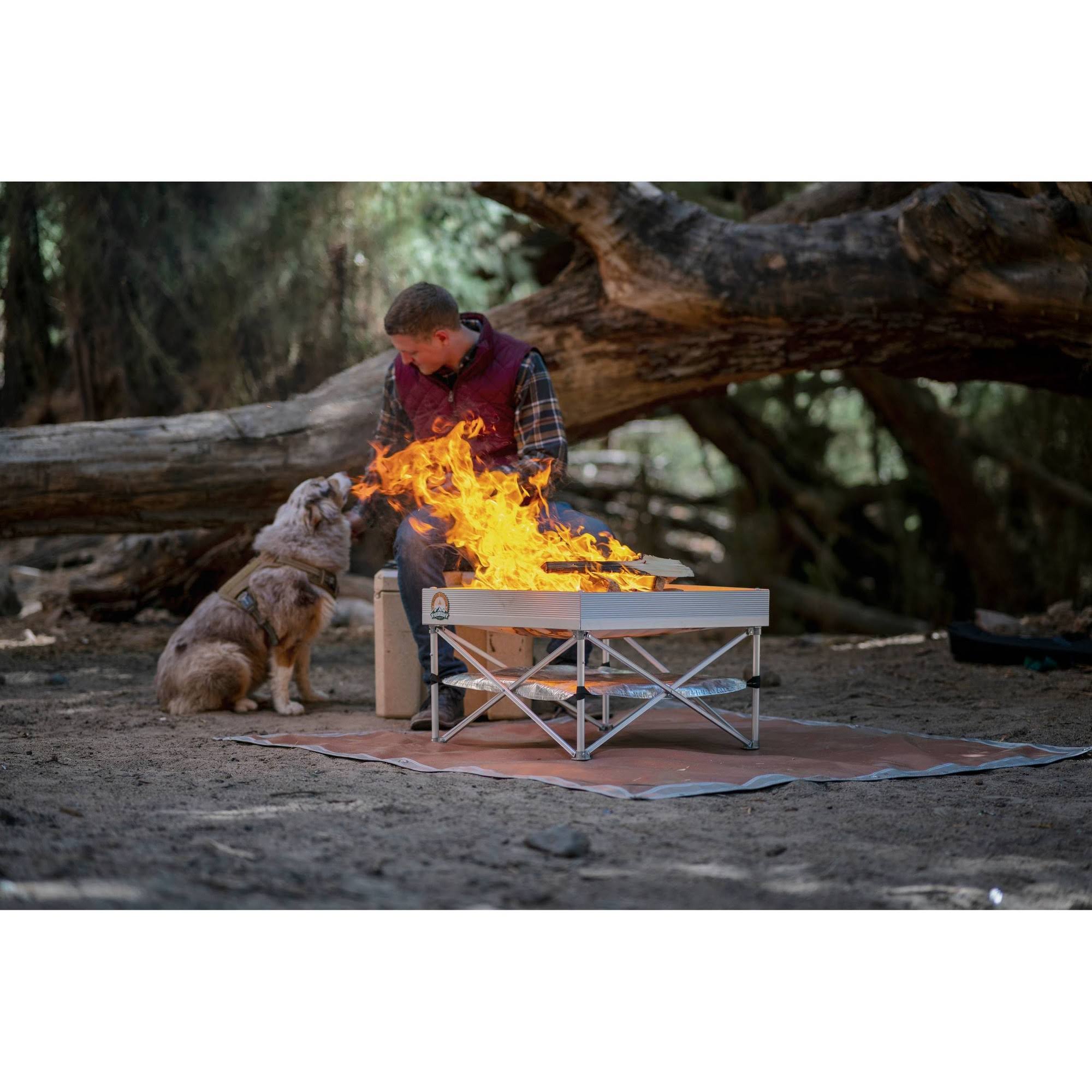 Fireside Outdoor Pop-Up Pit Base Kit Pit + Heat Shield Combo 7BOYECEA_LFEG1