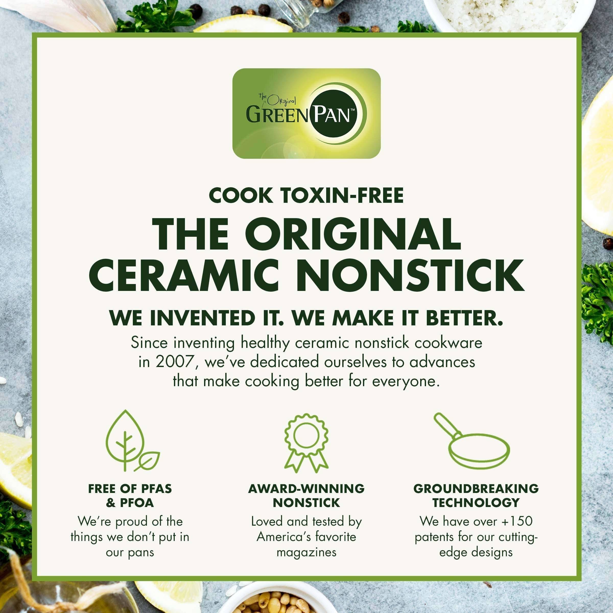 Greenpan Rio Healthy Ceramic Nonstick 3pc Fry Pan Set - TX08PXSB_V9MXN