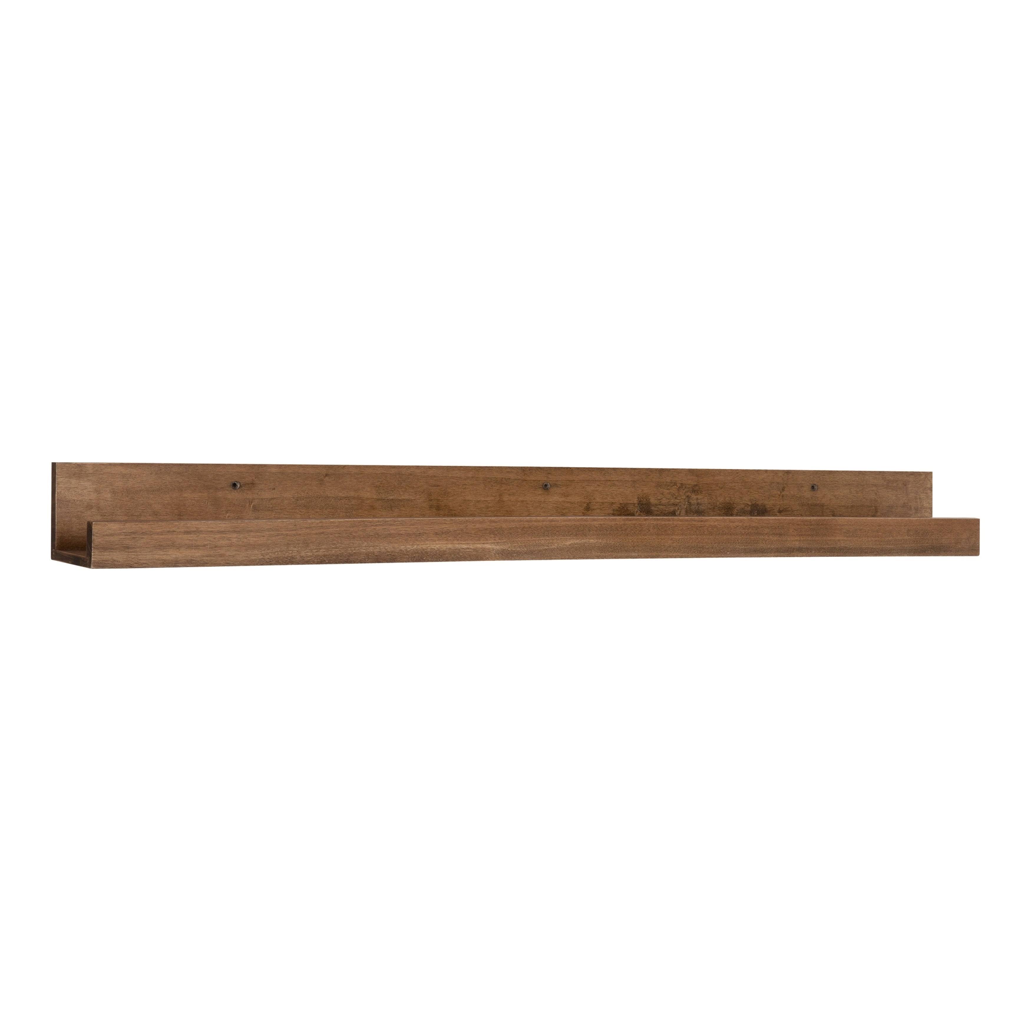Kate And Laurel Levie Wooden Picture Ledge Wall Shelf - Rustic Brown - 42 F4MLSKGC_VJRBD