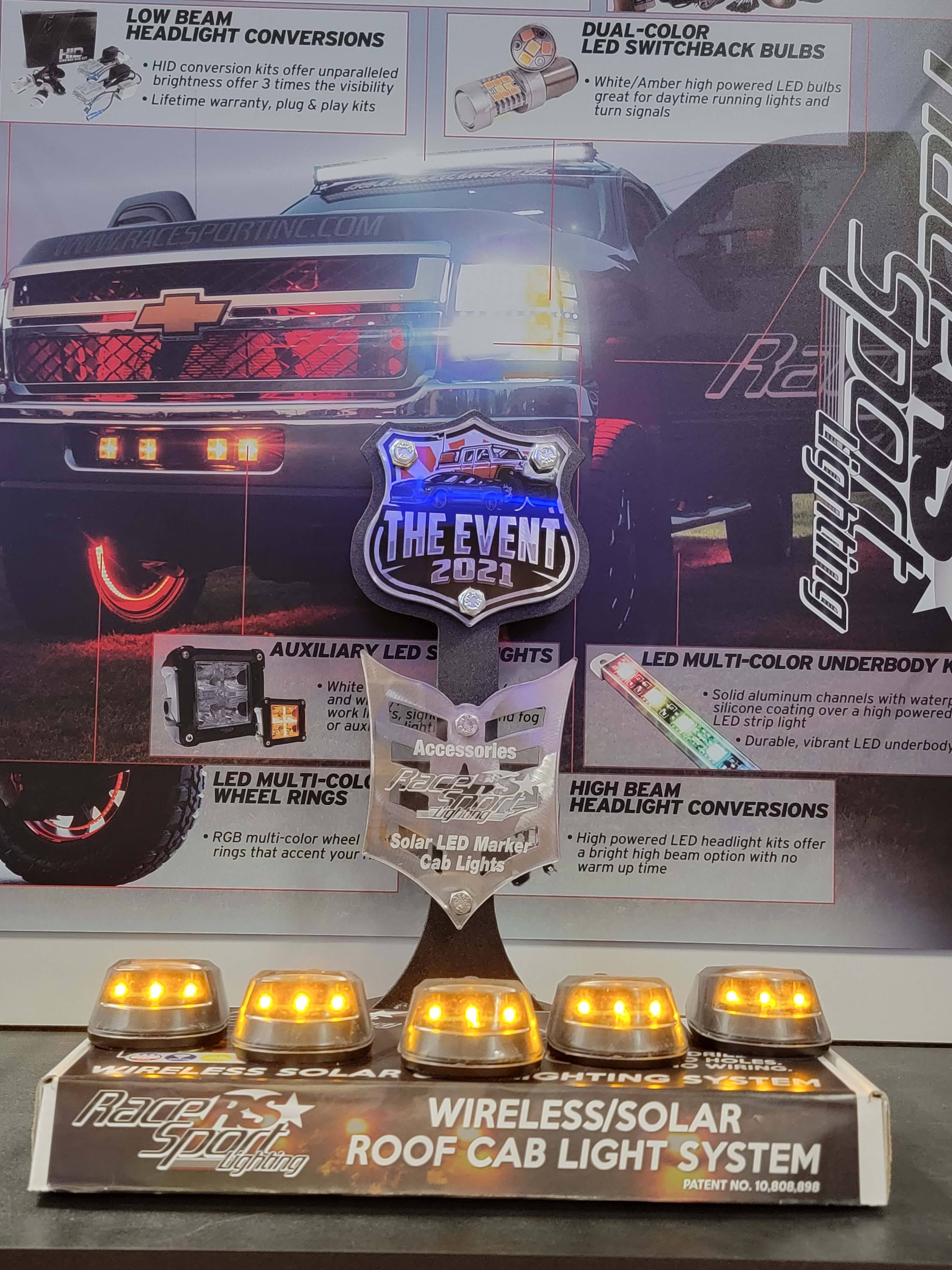 Race Sport 1007472 - Lopro Wireless Solar-Powered Truck Cab Led Light BOM8MC8N_WRO9S