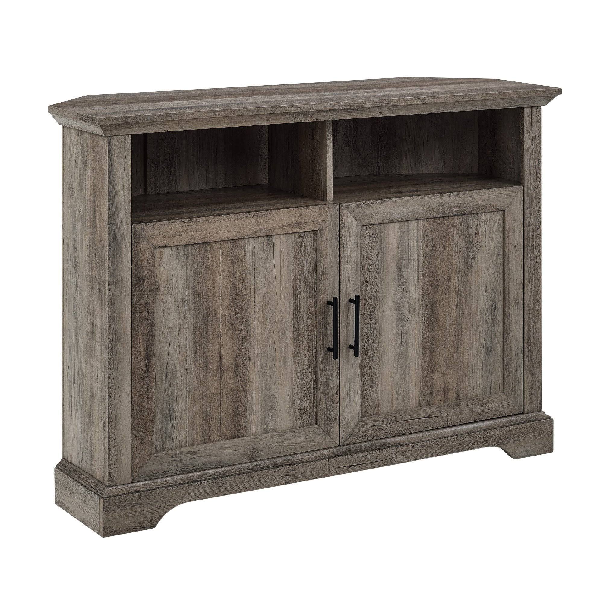 Walker Edison 44 Grooved Door Corner Tv Stand In Gray SB7OVKWG_S2VJ1