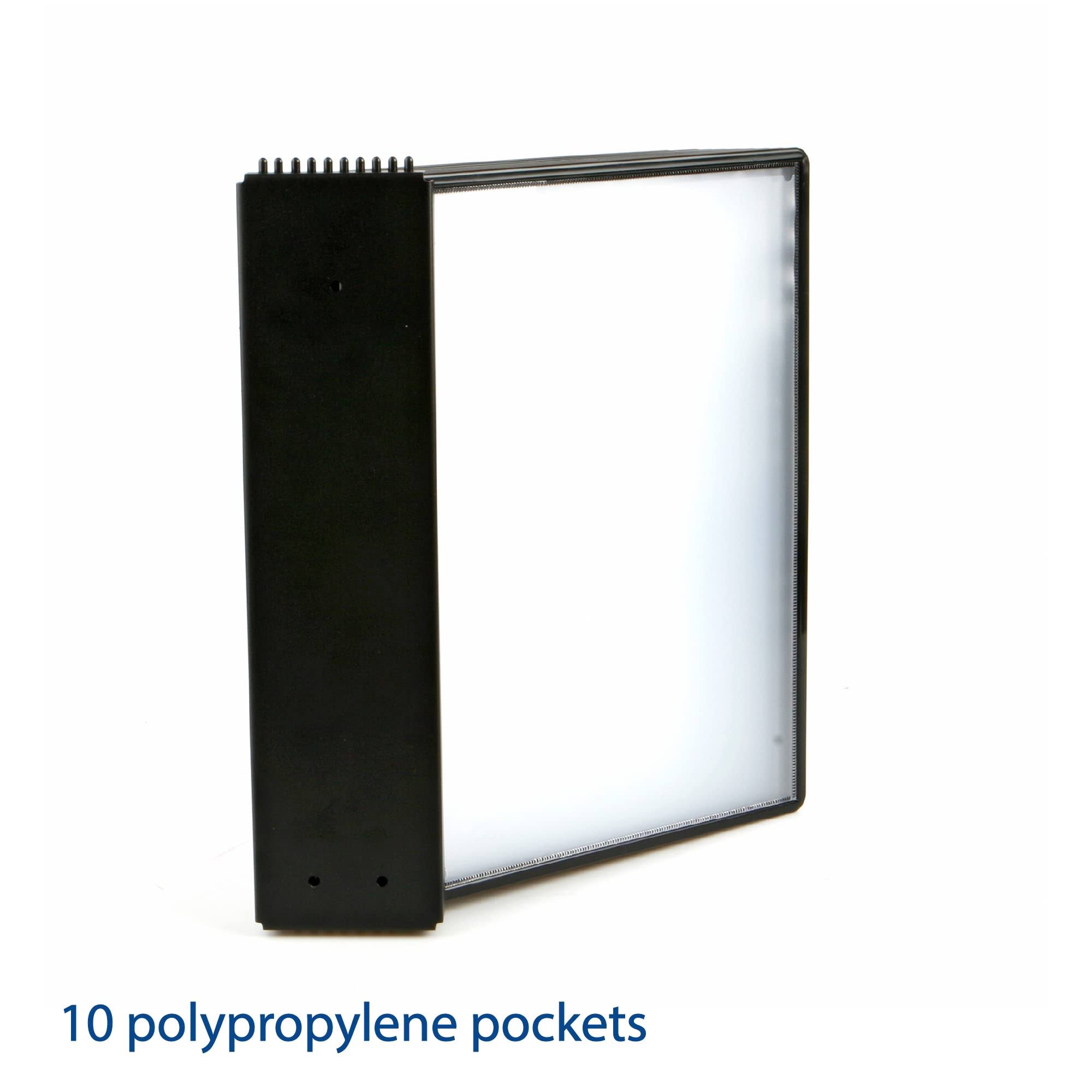 Tarifold Ezw771 Easy Load Wall Display Unit, 10 Black 8MH4O8GK_YVE2K