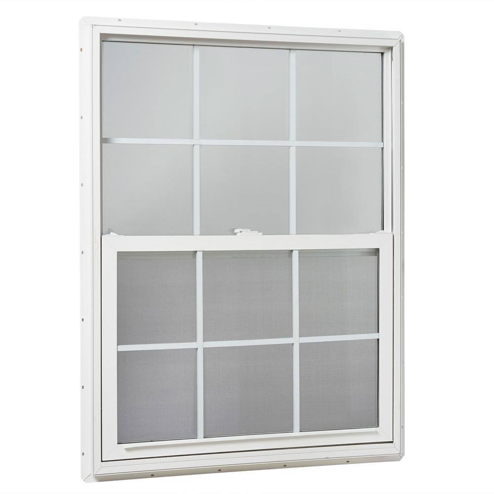 Tafco Windows Single Hung Vinyl Window Insulated W/ Grids Insulated Glass White 23.5 X 35.SDAU2QBL_8MLOQ