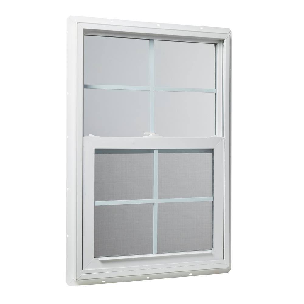 Tafco Windows Single Hung Vinyl Window Insulated W/ Grids Insulated Glass White 23.5 X 35.SDAU2QBL_8MLOQ