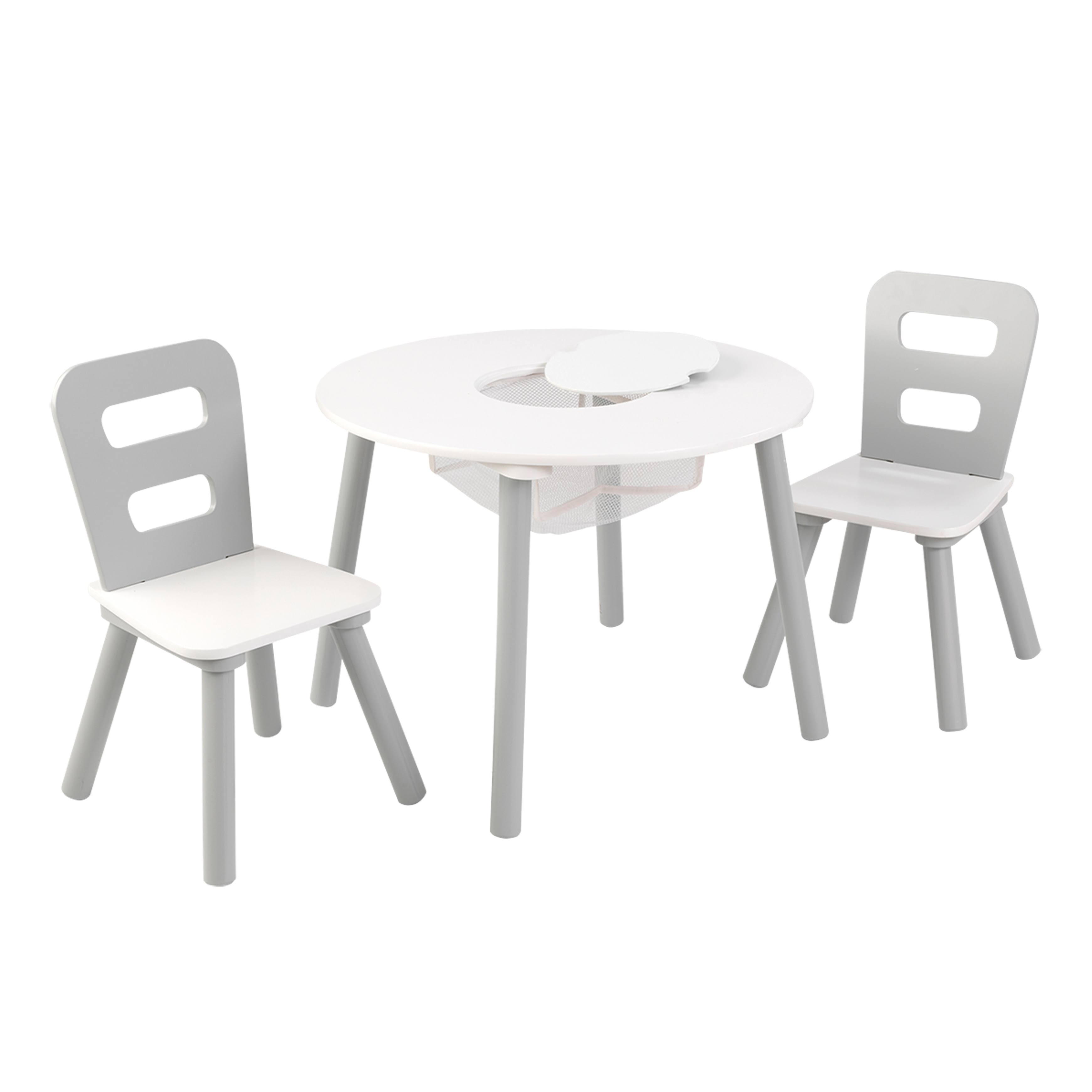 Kidkraft 3 Piece Storage Table And Chair Set In Gray And White - 0TKRSIQ5_9VGCO