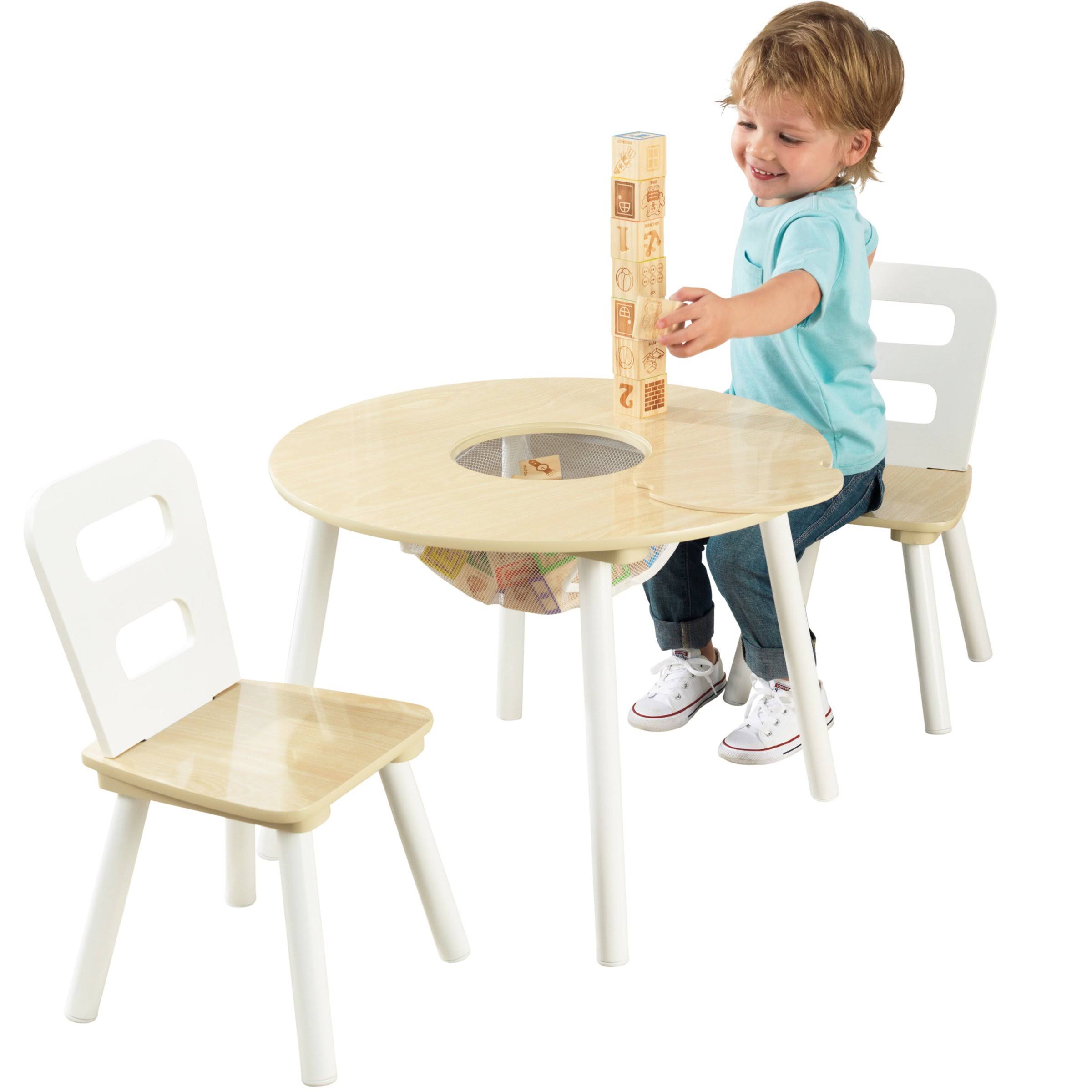 Kidkraft 3 Piece Storage Table And Chair Set In Gray And White - 0TKRSIQ5_9VGCO