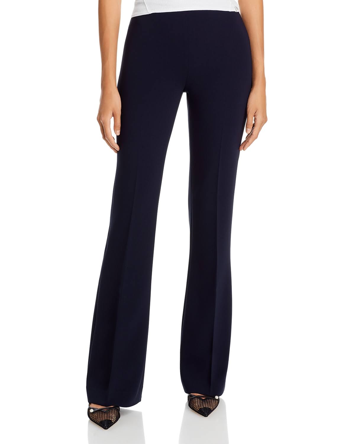 Theory Demitria Admiral Crepe Flared Pants 10 / Deep TM91RIMV_X5EMH