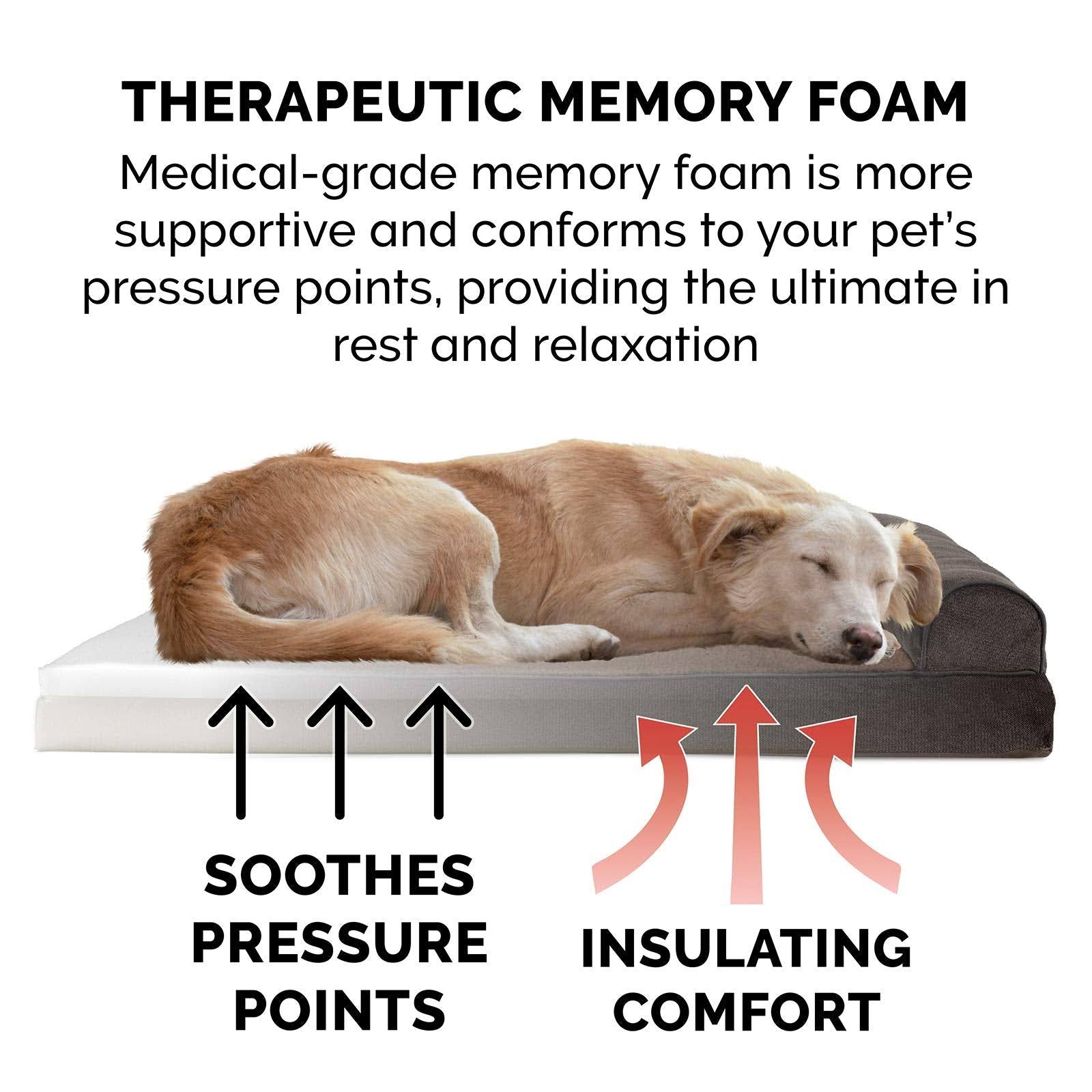 Furhaven Sofa Dog Bed - Faux Fleece Chenille Memory Foam / Jumbo / 3NQVS3ZC_GQ32O