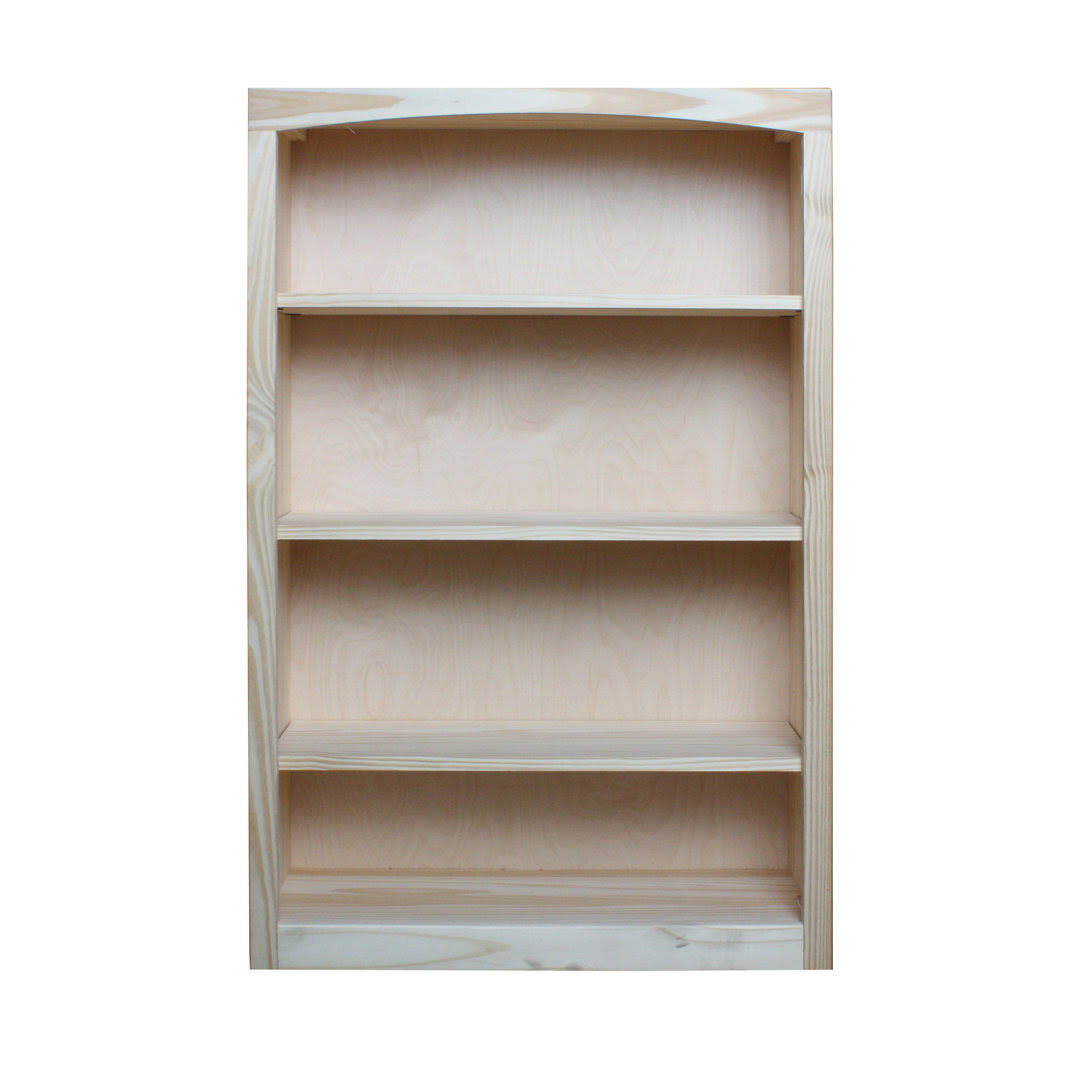 Ossy Solid Wood Classic Bookcase Latitude Run Color: Unfinished, Size: (4 Shelves) 48 H X 30 W X 12 8FOXELQL_5UYG9