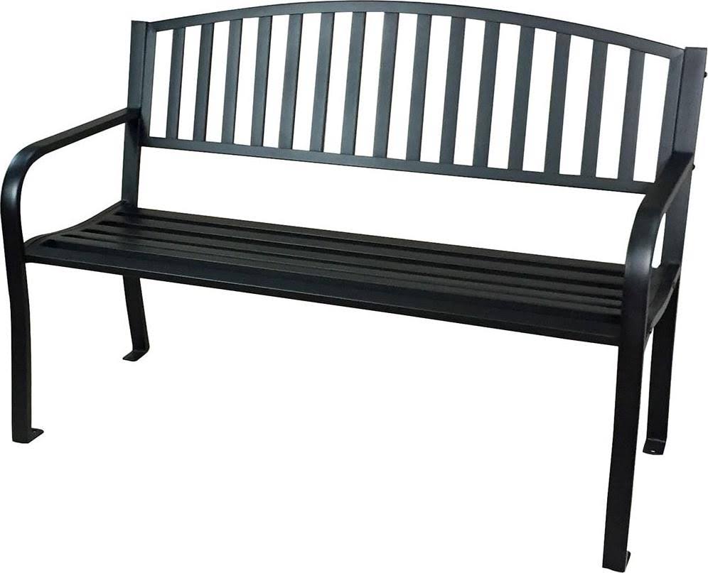 Style Selections 50-In W X 34.25-In H Black Steel Garden RTIIMWJW_ZQJTV